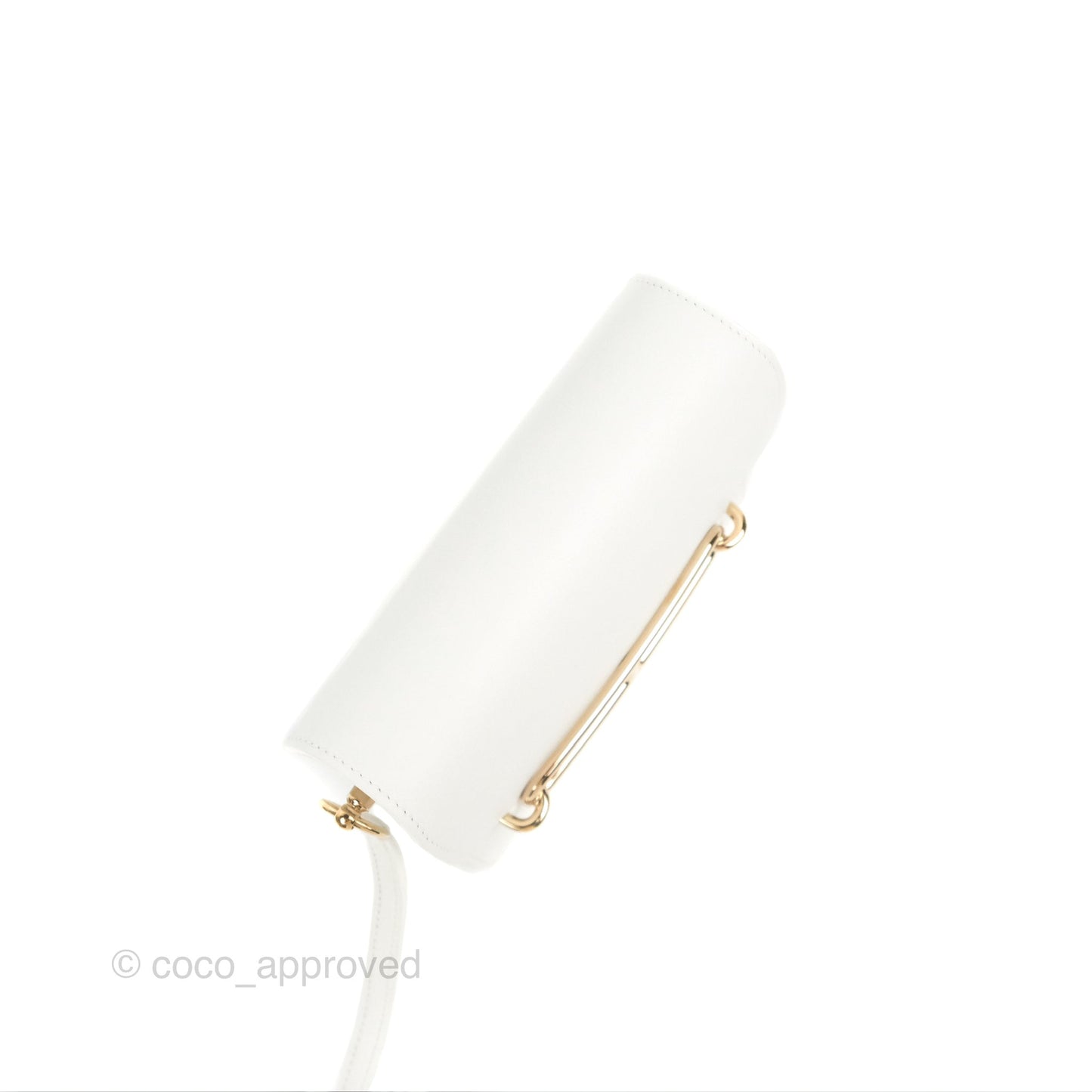 Hermès Roulis Mini 18 New White Evercolor Permabrass Hardware