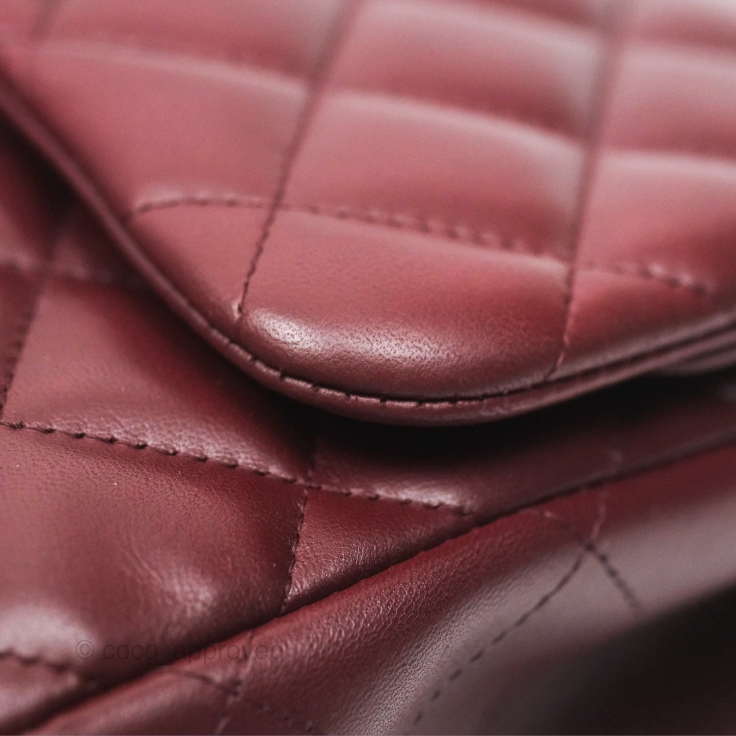 Chanel Jumbo Double Flap Burgundy Lambskin Gold Hardware
