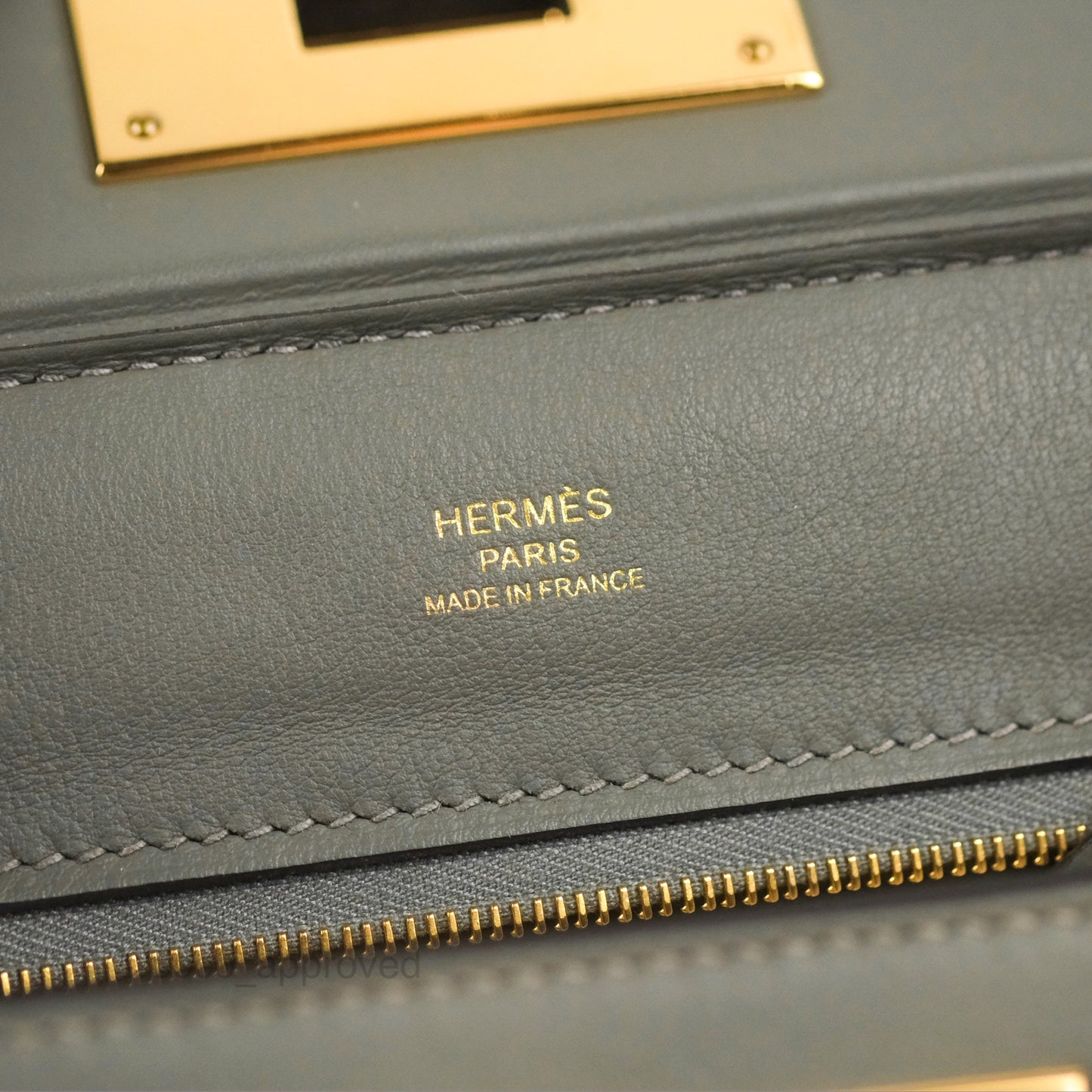 Hermès 24/24 21 Mini Gris Meyer 0L Evercolor/Swift Gold Hardware