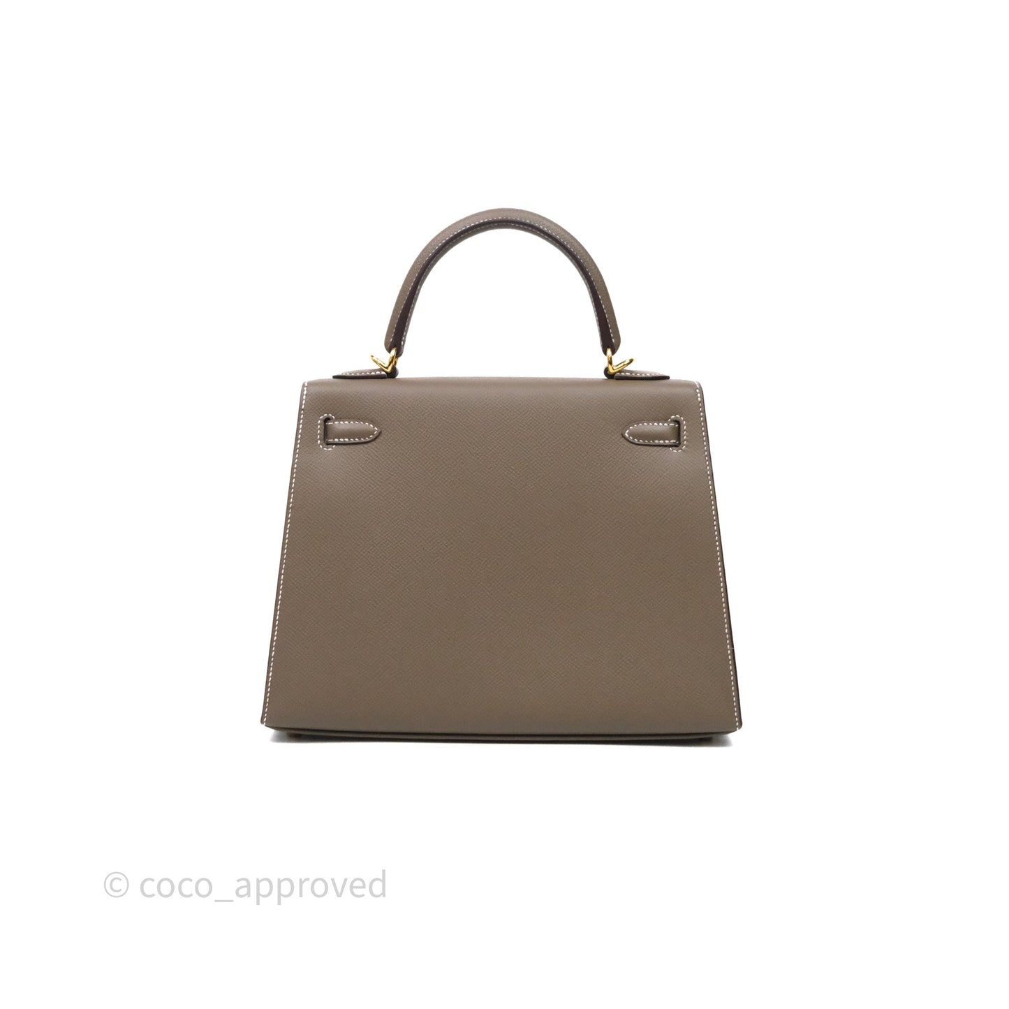 Hermes Kelly 25 Etoupe 18 Epsom Gold Hardware