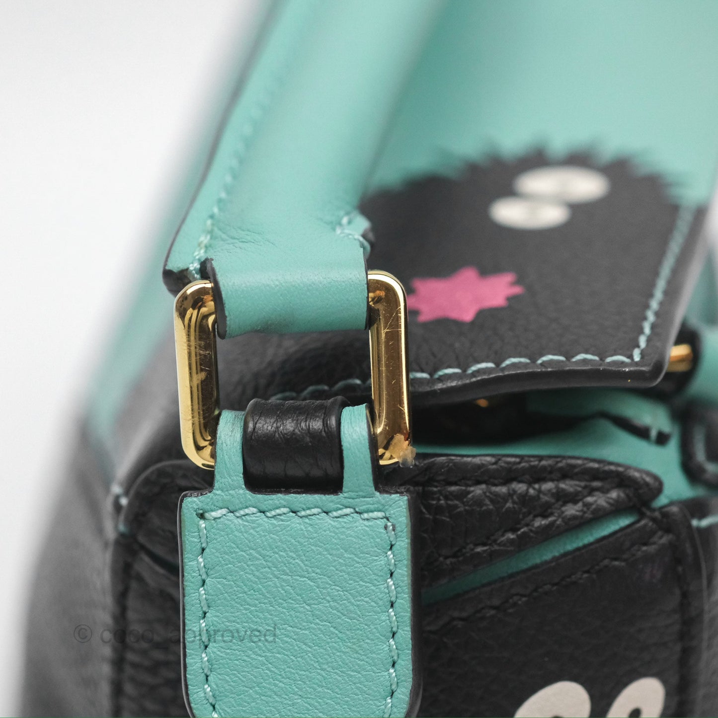 Loewe x Studio Ghibli Spirited Away Mini Puzzle Mint Calfskin