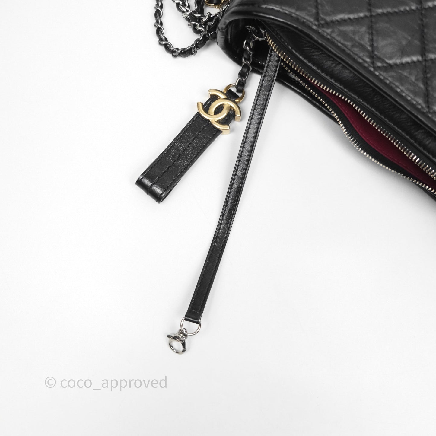 Chanel New Medium Gabrielle Hobo Quilted Black Aged Calfskin