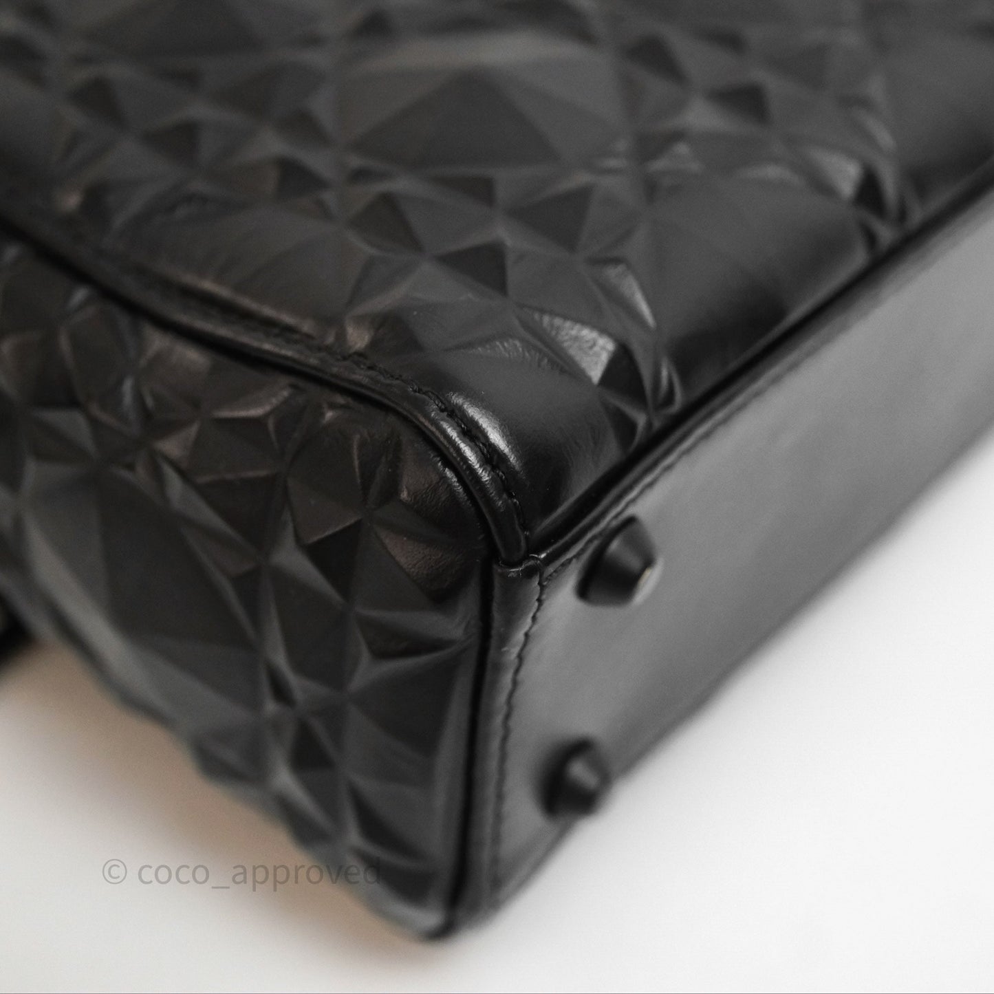 Dior Mini Lady Dior So Black Cannage Calfskin with Diamond Motif