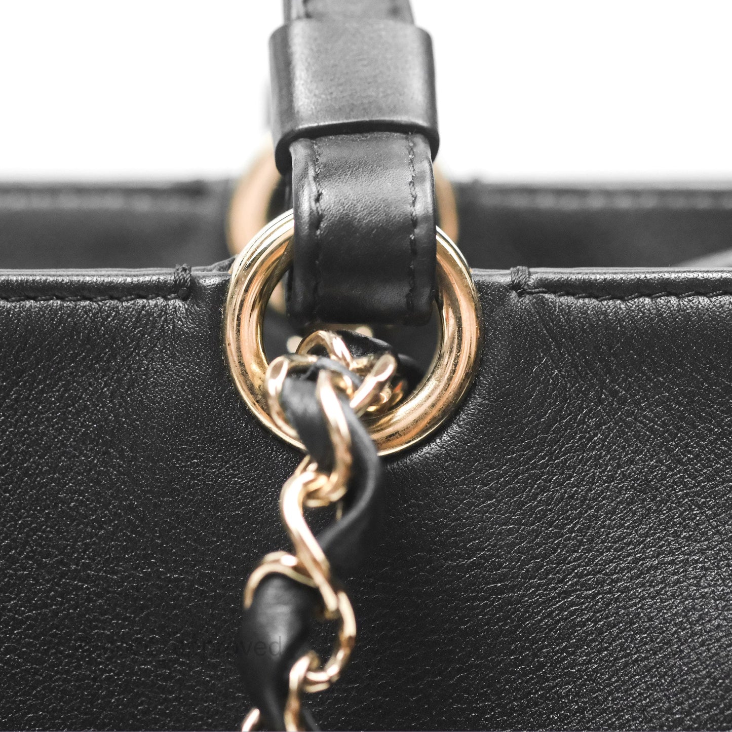 Chanel CC Zipped Shopping Tote Calfskin Gold Hardware