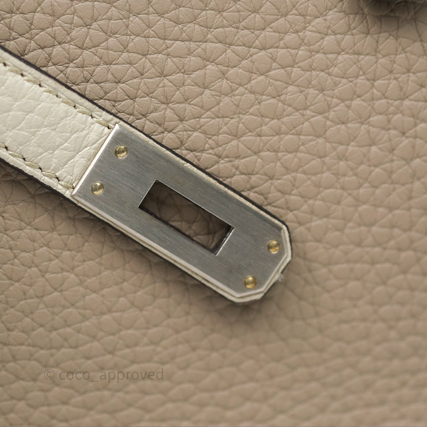 Hermès Birkin 25 Special Order Retourne Gris Tourterelle 81 / Beton 8L Clemence Brushed Palladium Hardware