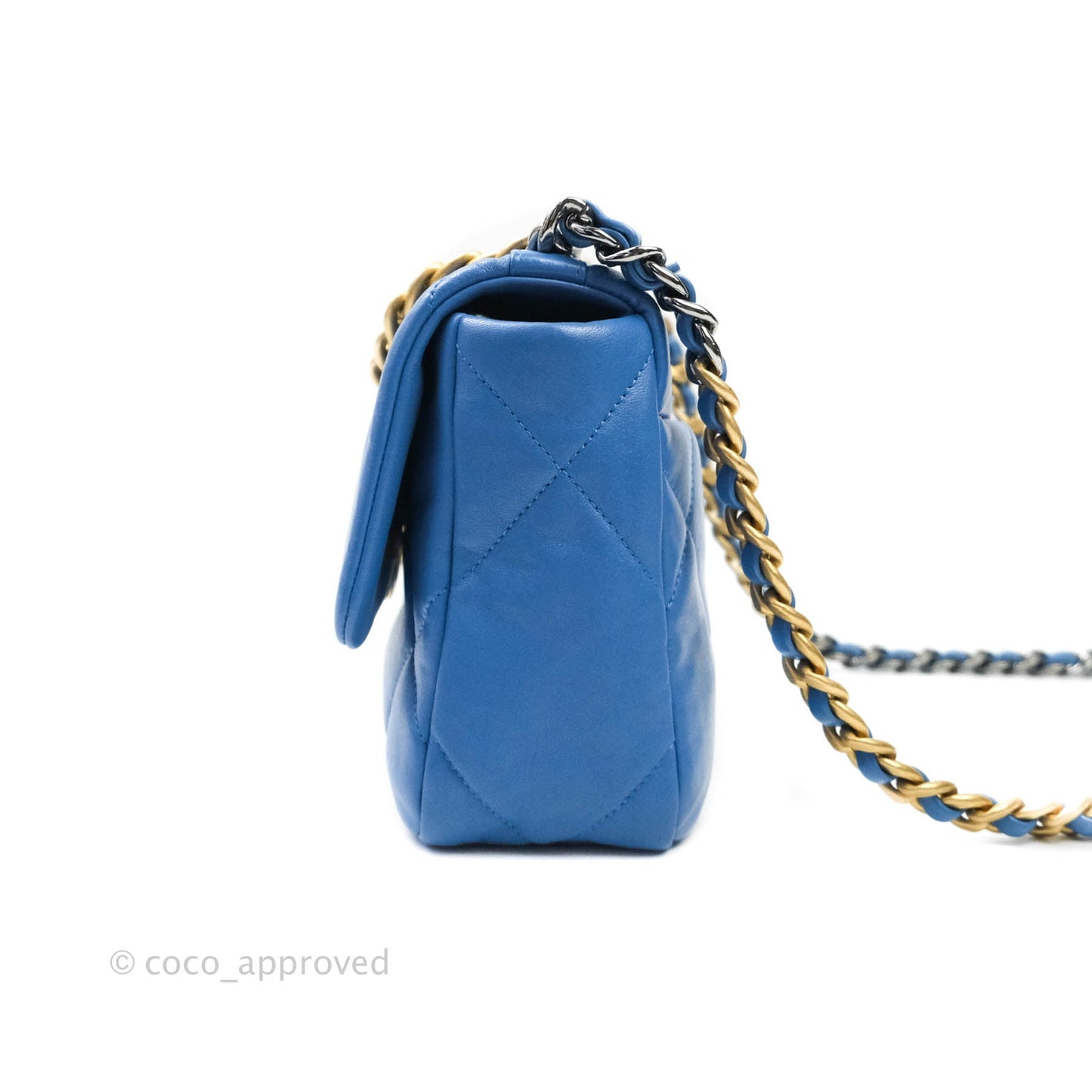 Chanel 19 Small Blue Mixed Hardware 20S