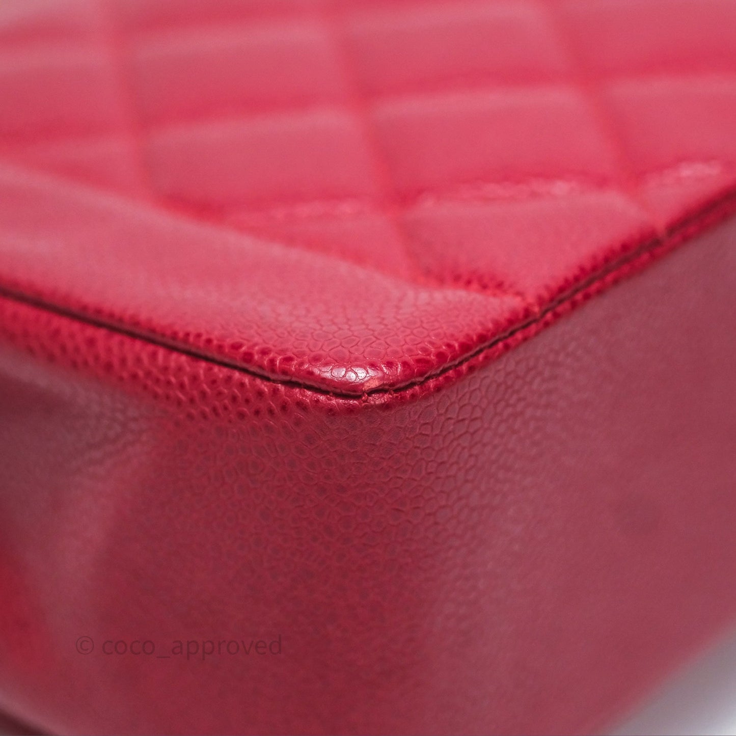 Chanel Medium Vintage Quilted Classic Diana Flap Bag Red Caviar 24K Gold Hardware