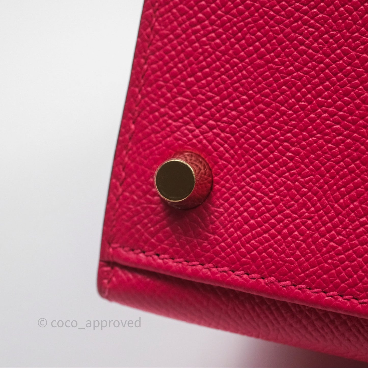 Hermès Kelly 28 Sellier Rose Extreme I6 Epsom Gold Hardware