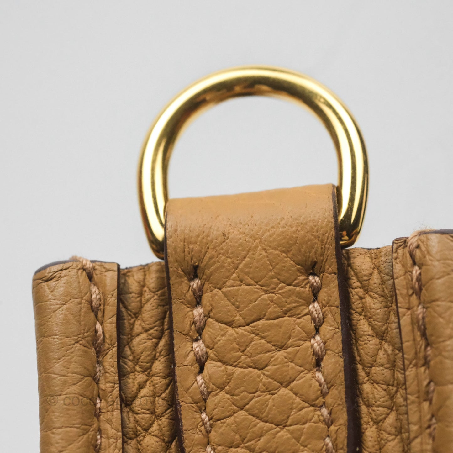 Hermès Mini Evelyne 16 Biscuit 48 Clemence Gold Hardware