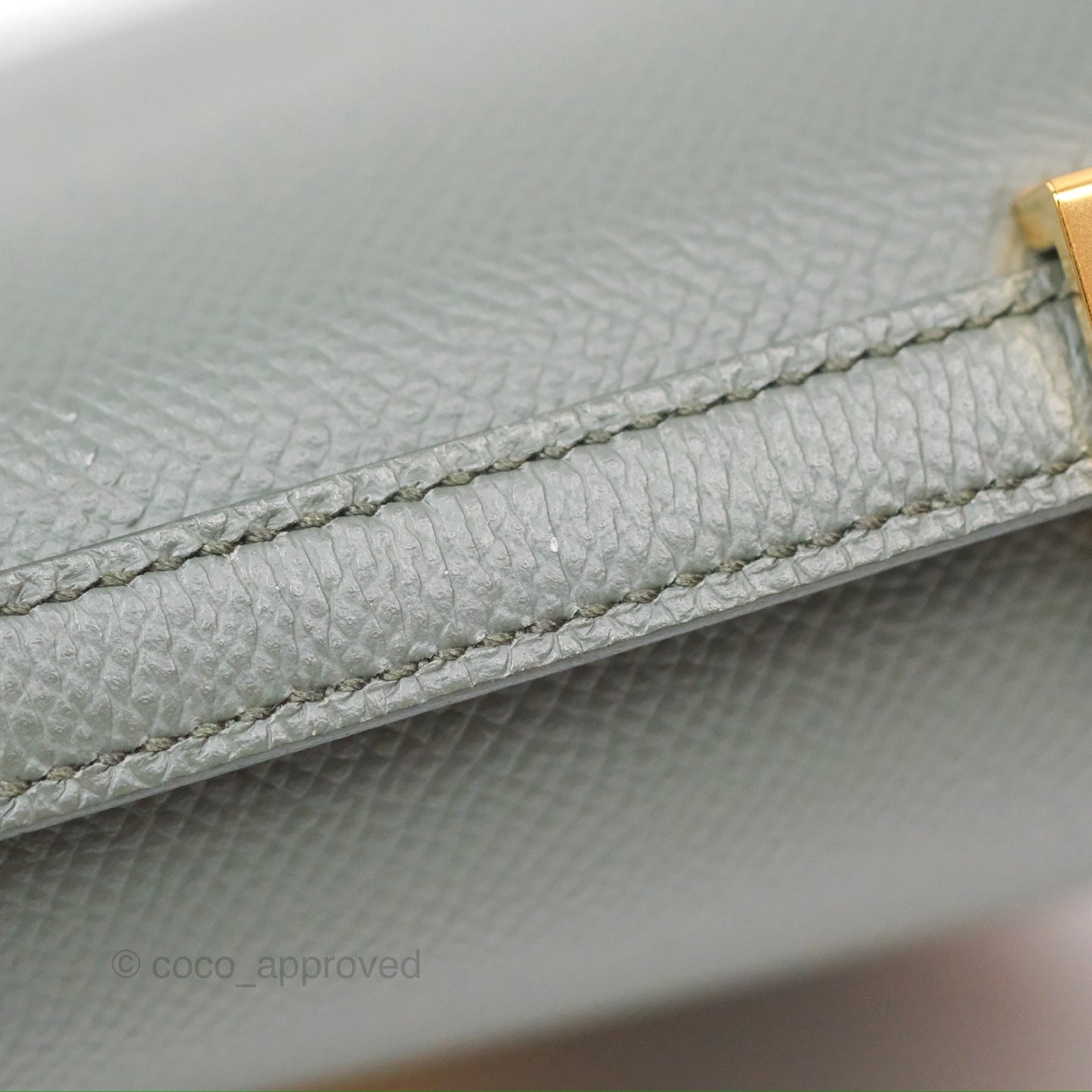 Hermès Constance Mini 18cm Vert Amande Epsom Gold Hardware
