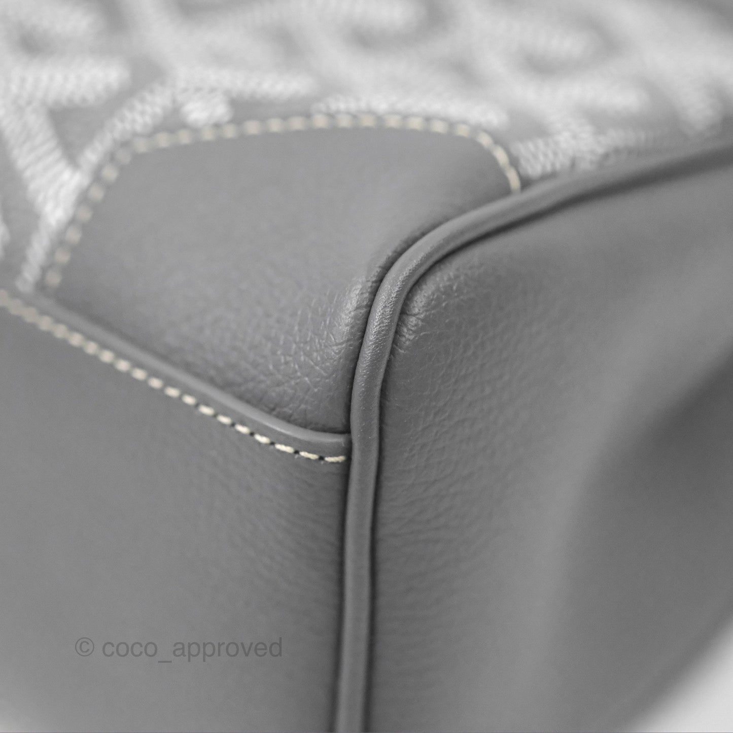 Goyard Saïgon Mini Bag Chevroches Calfskin Grey Silver Hardware