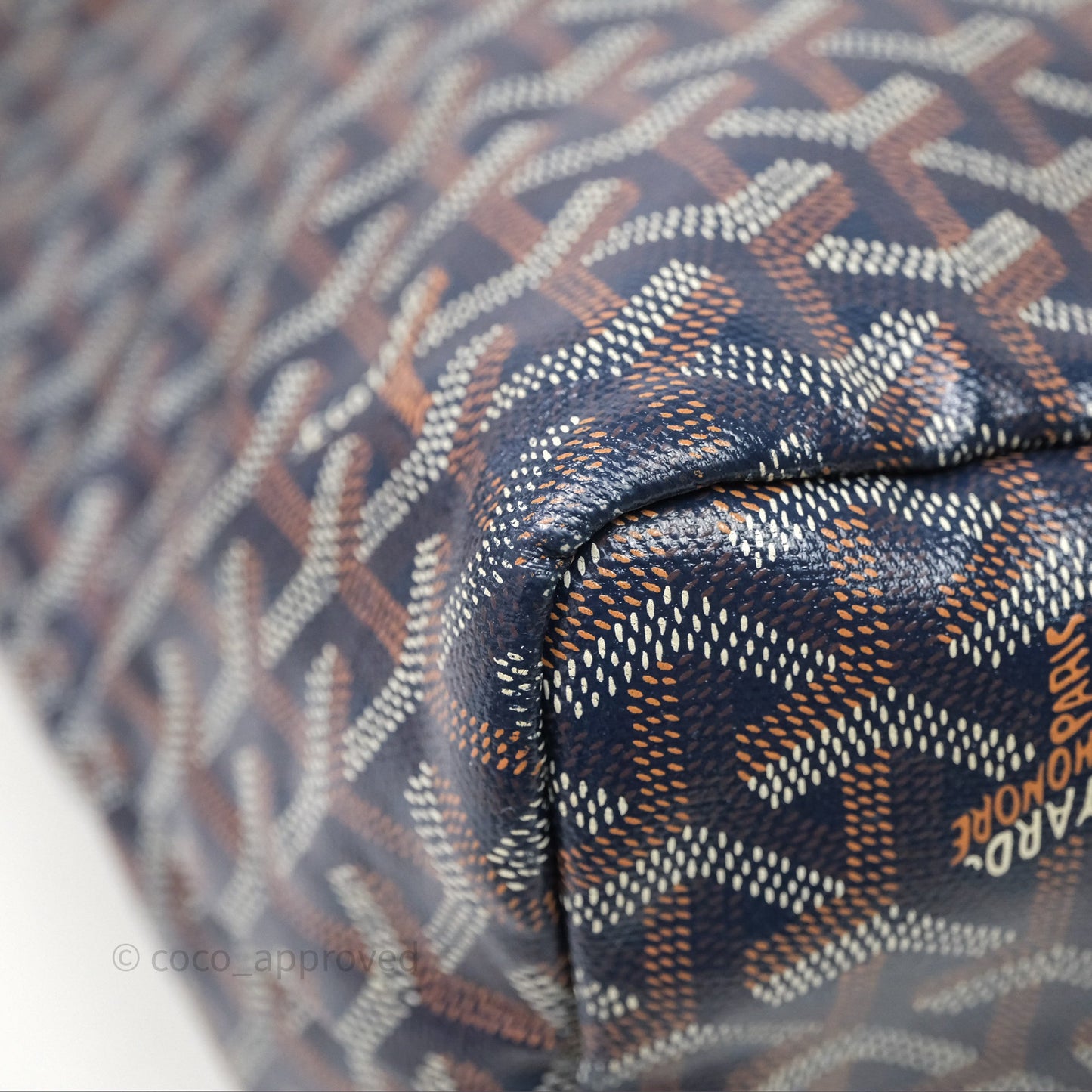 Goyard St. Louis Tote PM Navy/Tan