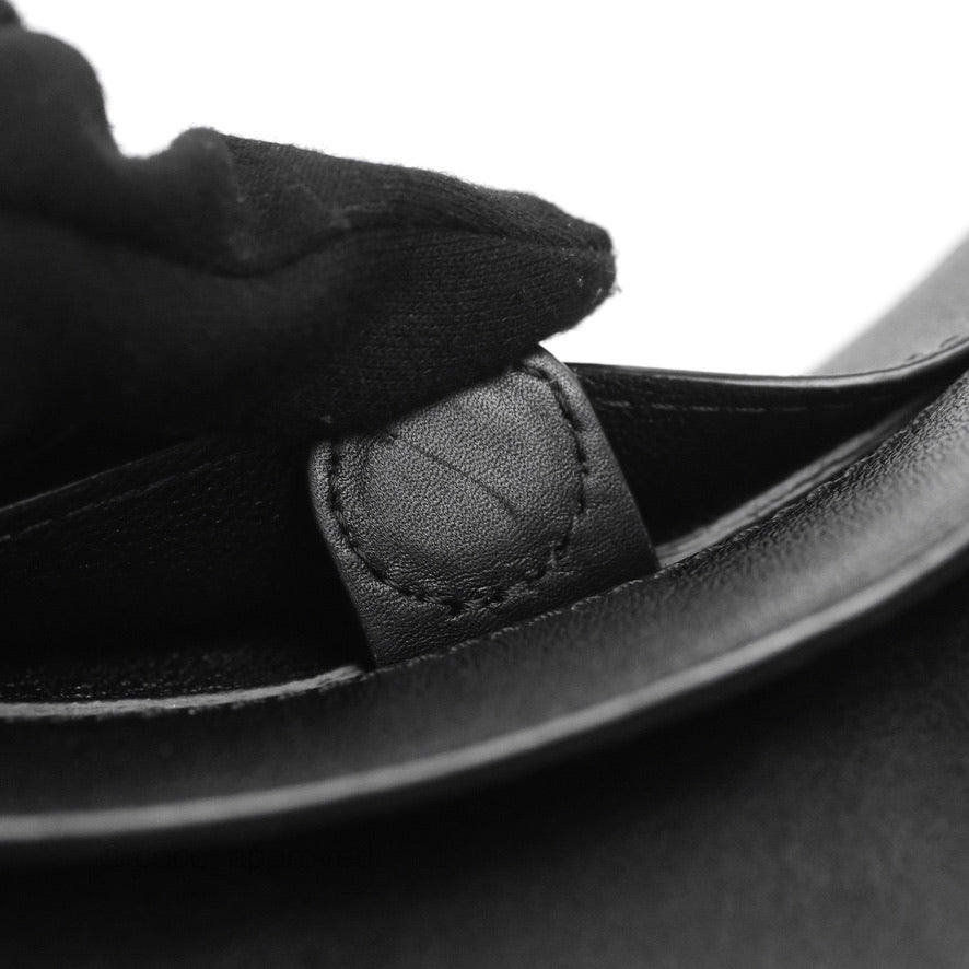 Loewe Luna Bag Black Satin Calfskin Jacquard Strap