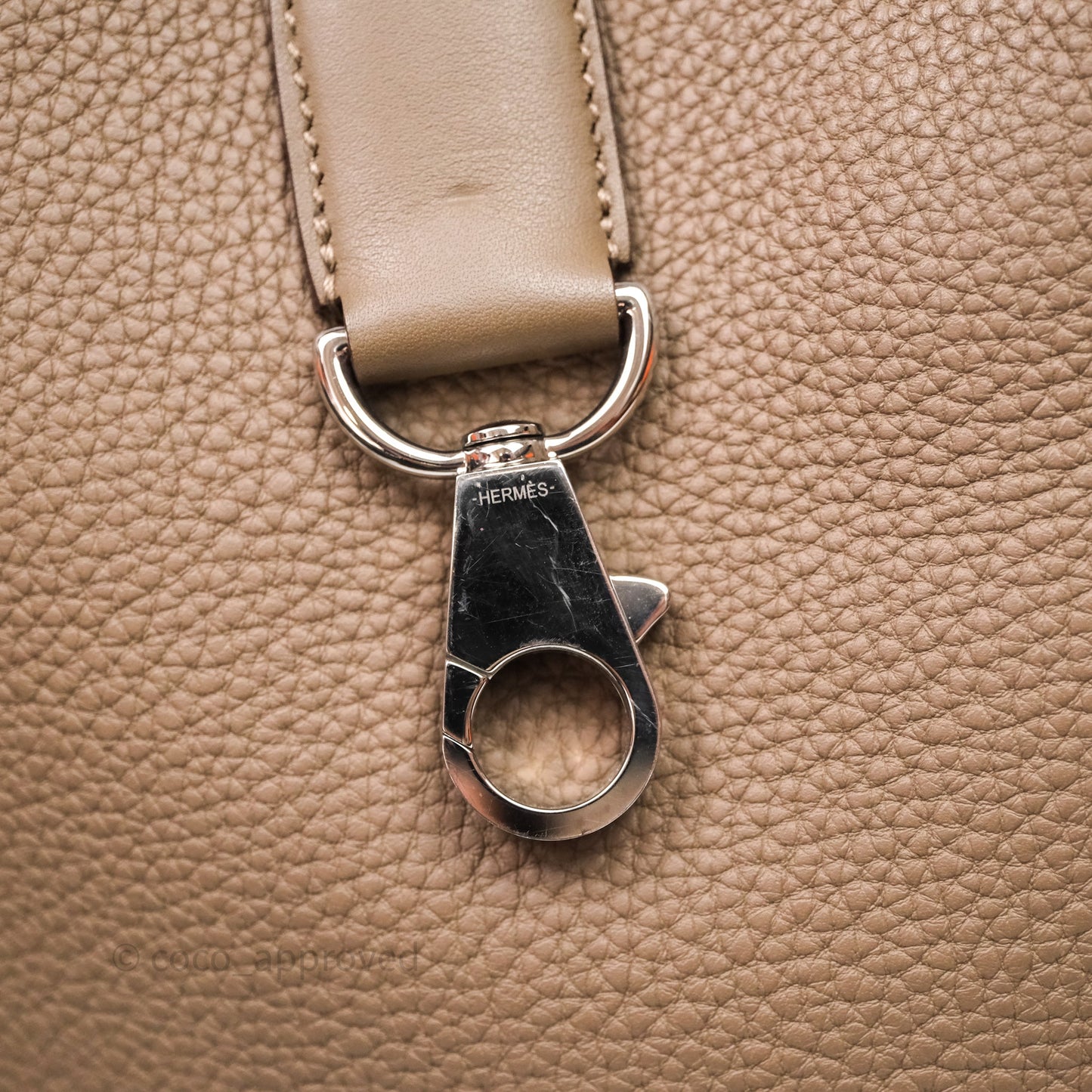 Hermes Arcon Bag Etoupe 18 Togo Palladium Hardware