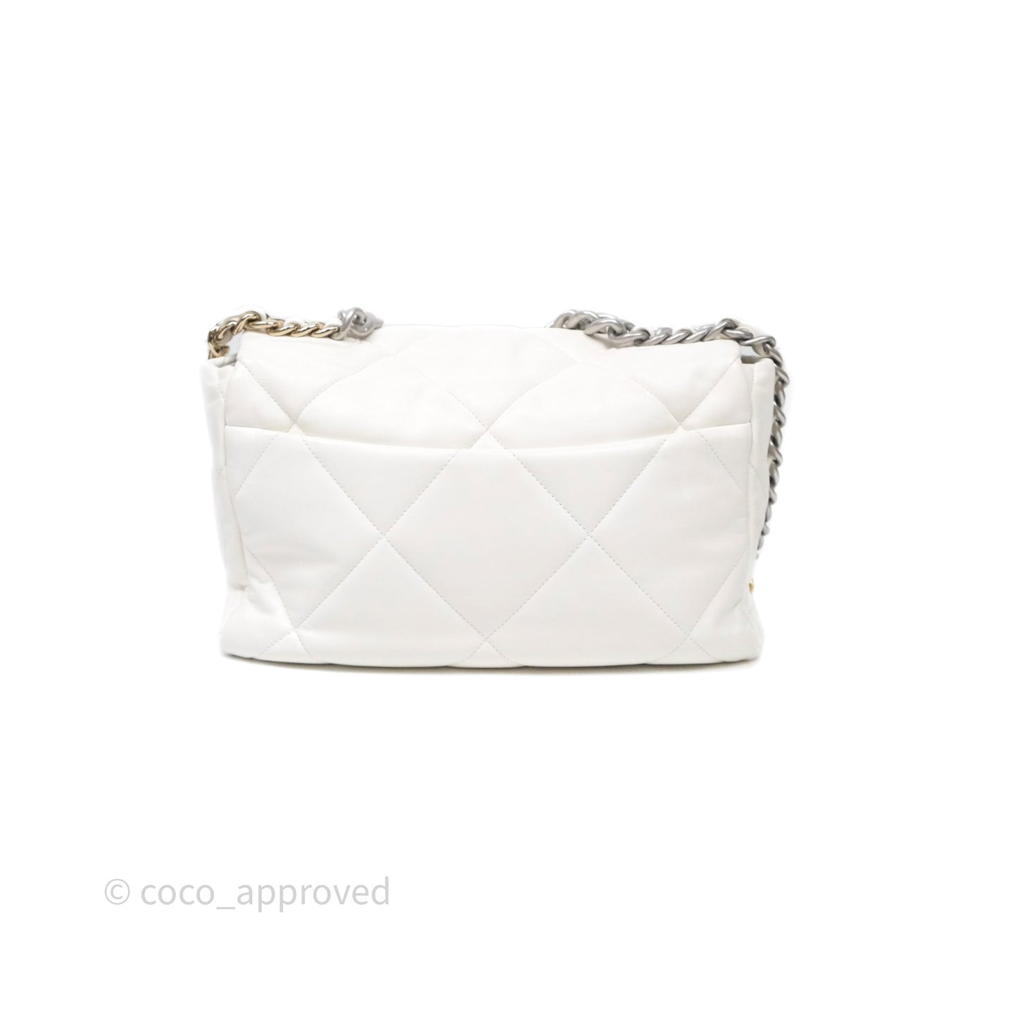Chanel 19 Medium White Mixed Hardware