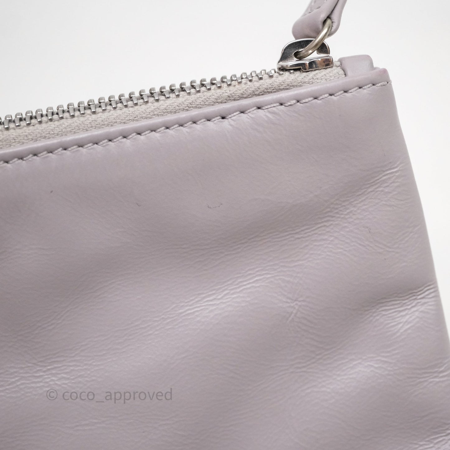 Chanel 22 Small Grey Aged Calfskin Matte Silver Hardware