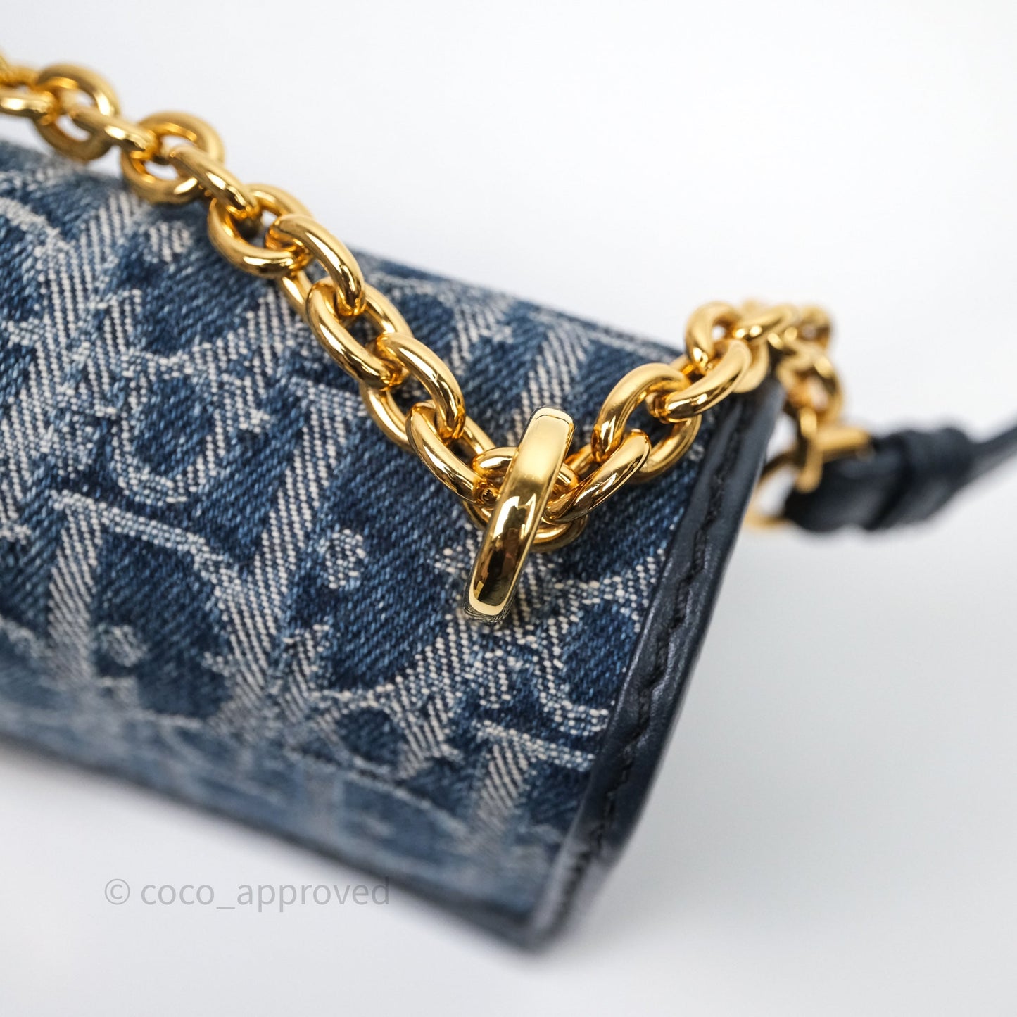 Christian Dior Montaigne East-West Bag Denim With Chain