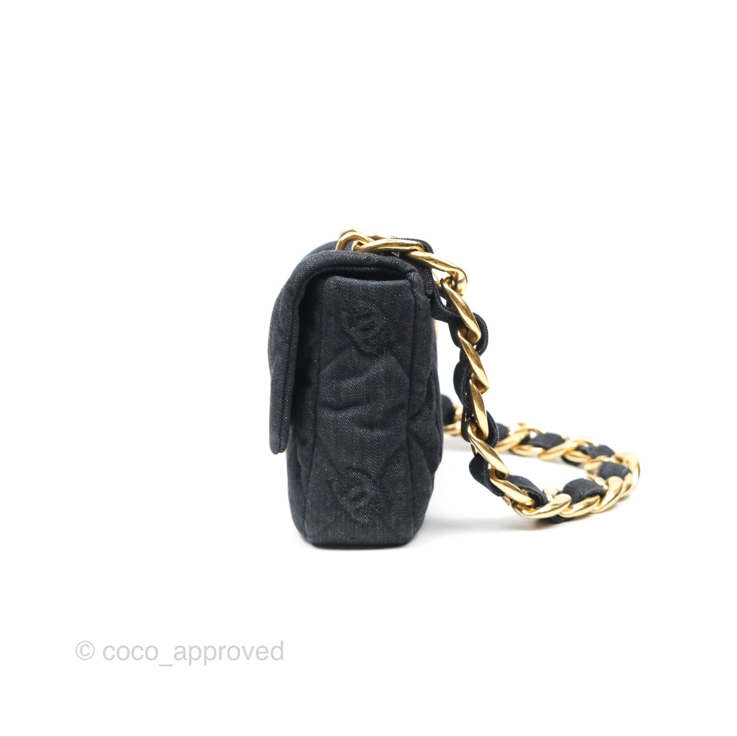 Chanel Medium Funky Town Flap Denim Aged Gold Hardware 22S