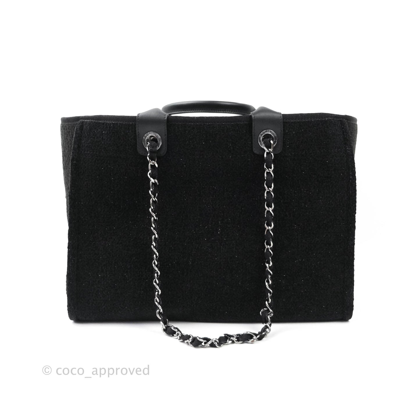 Chanel Large Deauville Black Glitter Lurex