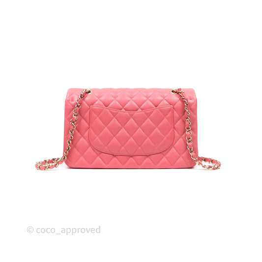 Chanel Classic M/L Medium Flap Quilted Pink Caviar Gold Hardware