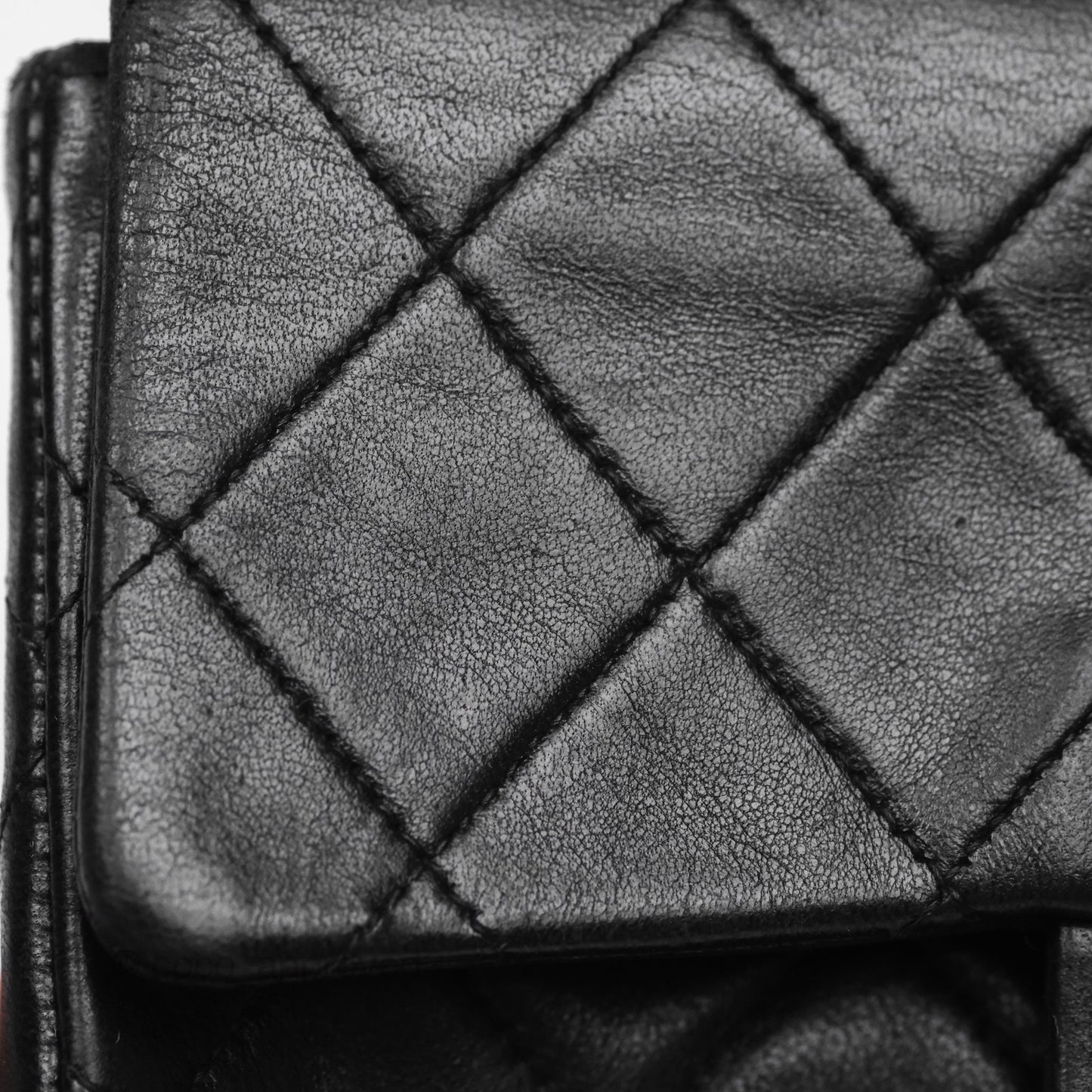 Chanel Vintage Mini Square Black Lambskin 24K Gold Hardware