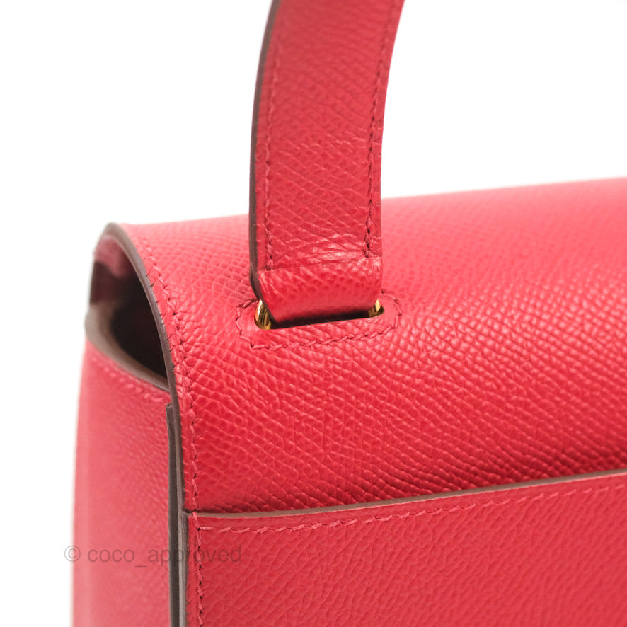 Hermès Della Cavalleria Mini Bag Rouge Piment Epsom Gold Hardware