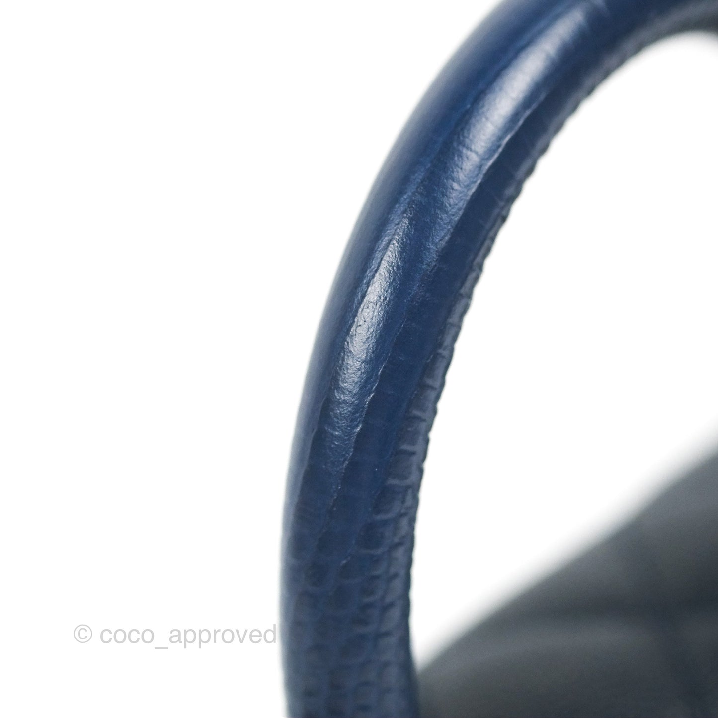 Chanel Mini Coco Handle Quilted Navy Caviar Gold Hardware