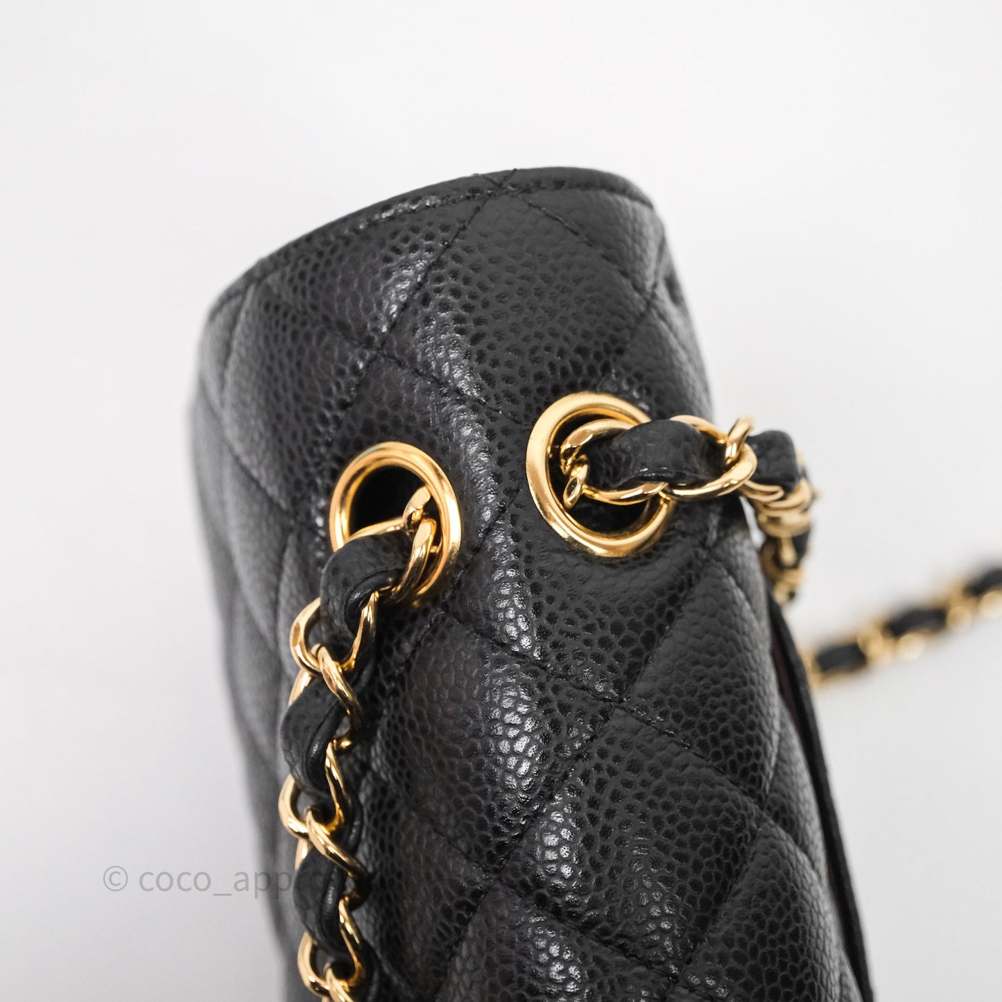 Chanel Classic M/L Medium Flap Quilted Black Caviar Gold Hardware