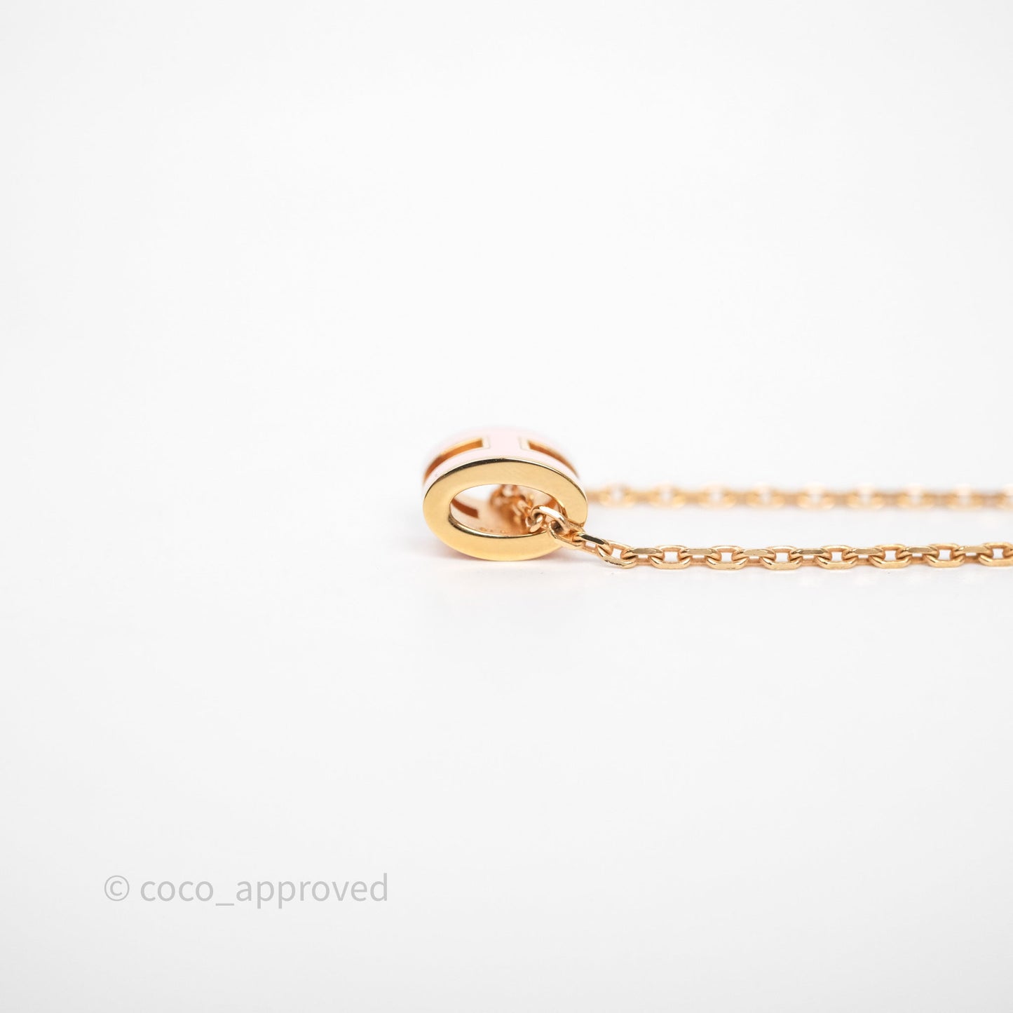 Hermès Mini Pop H Pendant Necklace Rose Dragee 5U Rose Gold Hardware