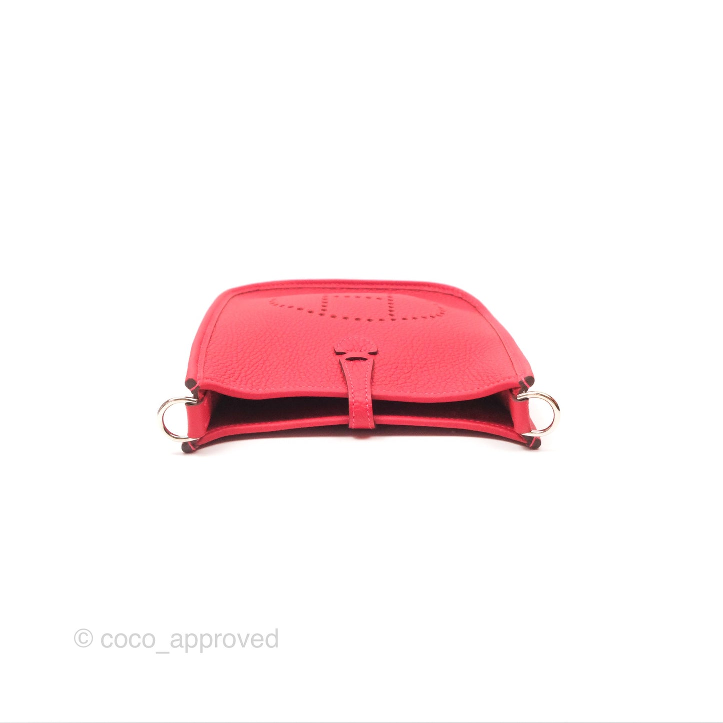 Hermès Mini Evelyne 16 Rouge Clemence Palladium Hardware