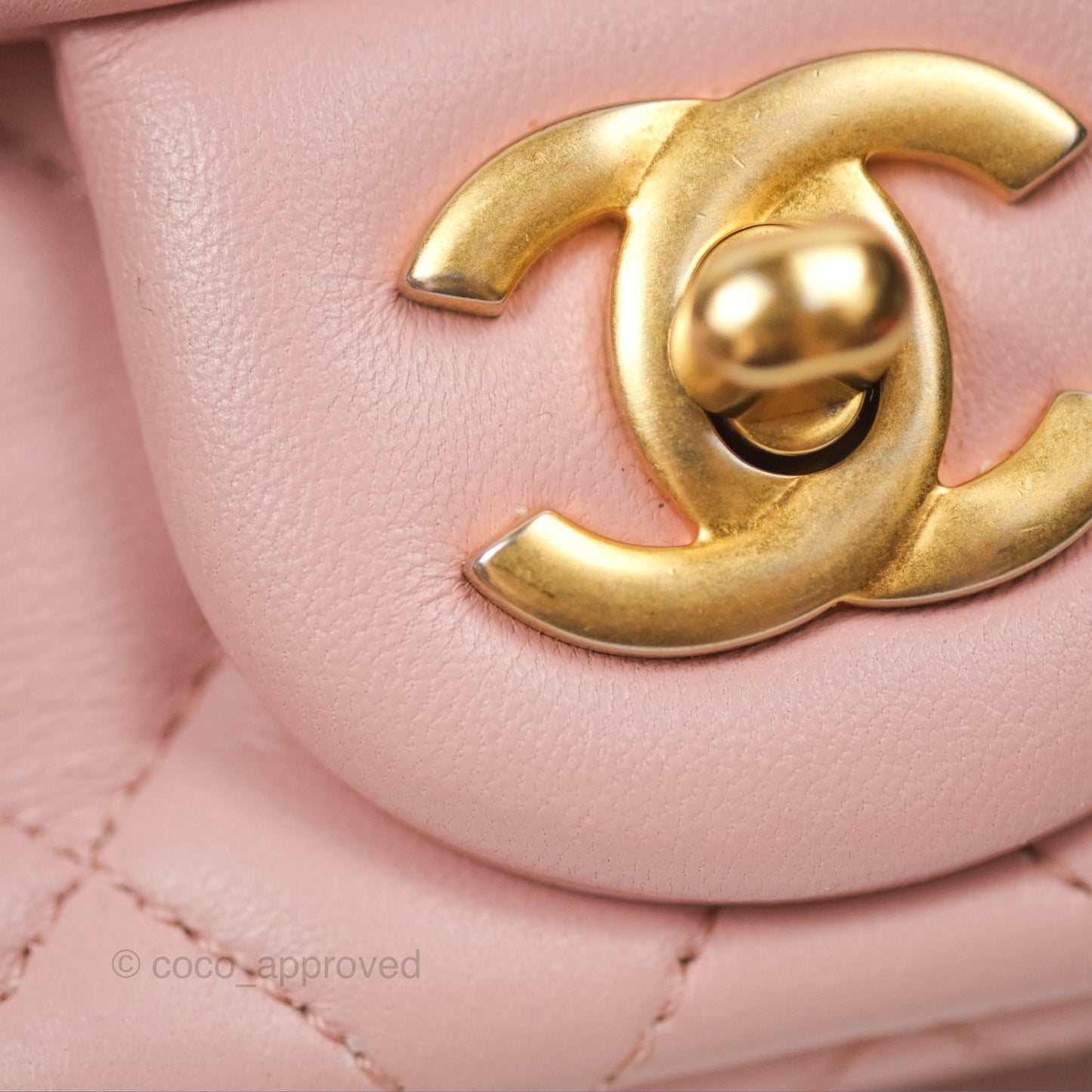 Chanel Sweet Camellia Mini Rectangular Flap Pink Lambskin Aged Gold Hardware 23S