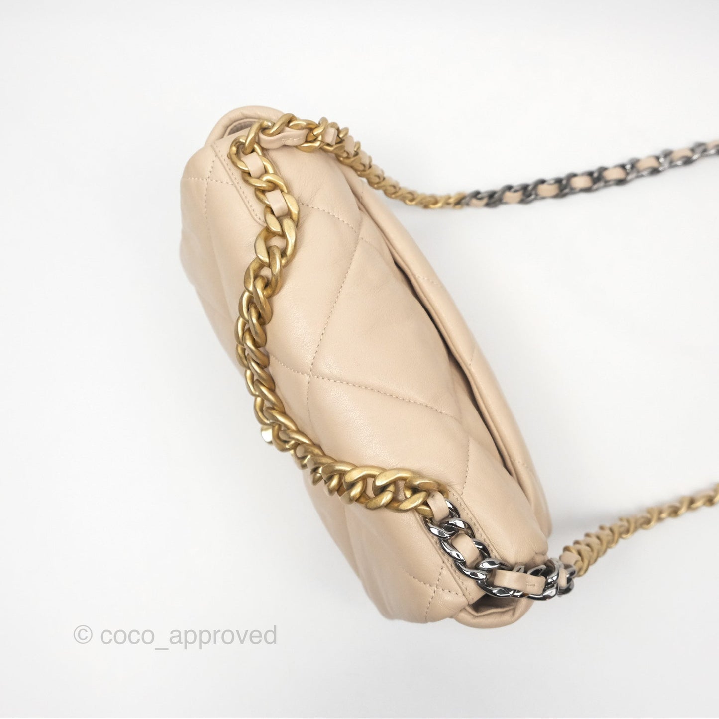 Chanel 19 Small Beige Mixed Hardware