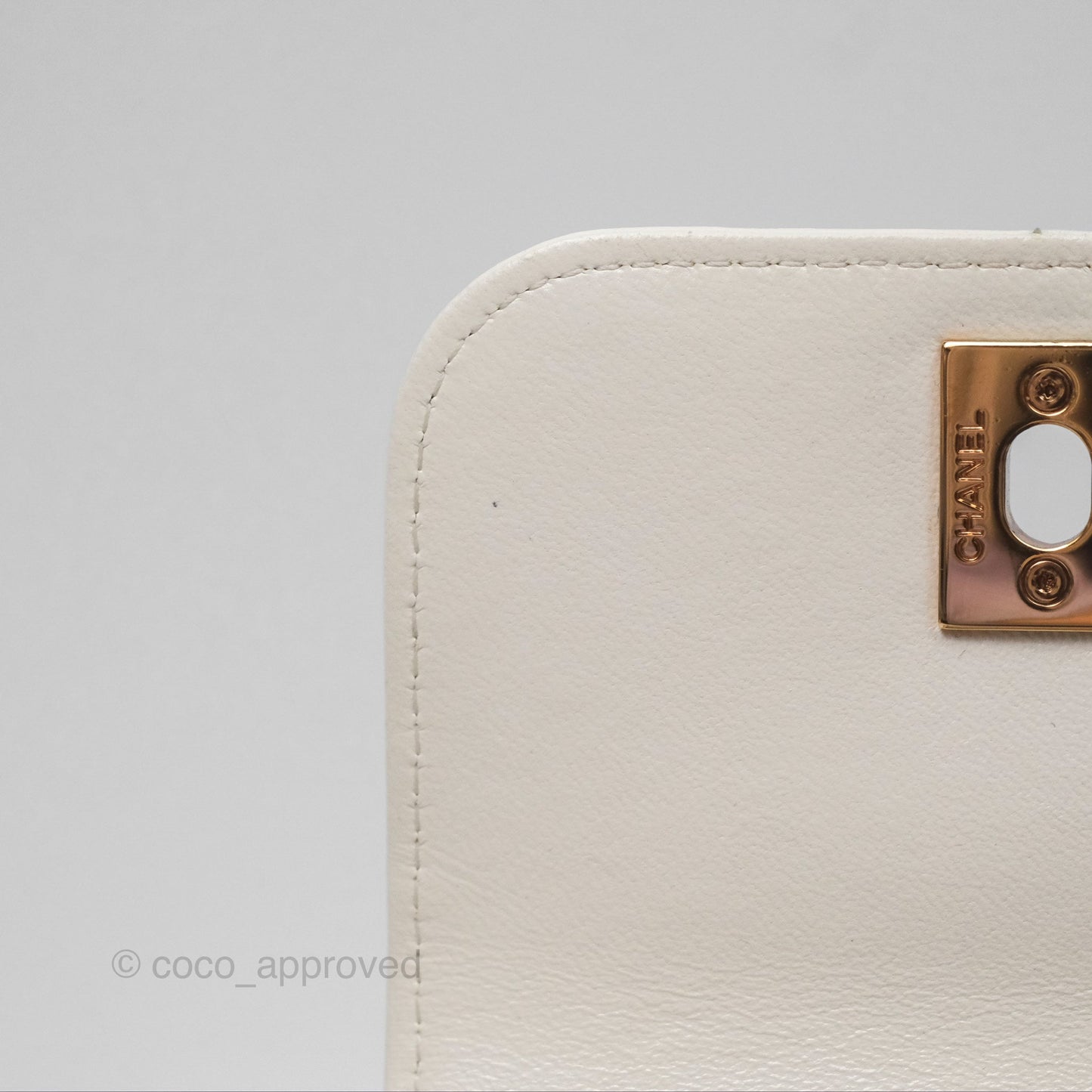 Chanel Mini Quilted Trendy CC Clutch With Chain White Lambskin Rose Gold Hardware