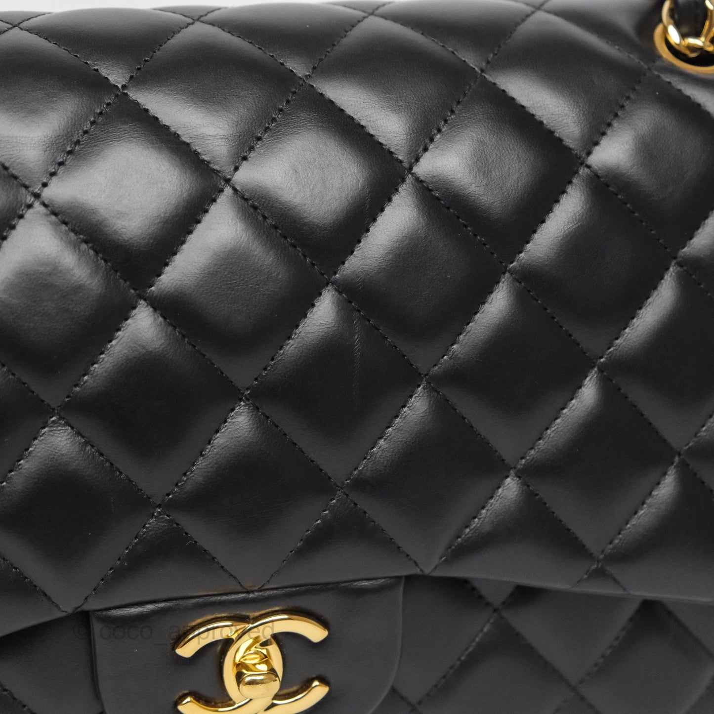 Chanel Jumbo Double Flap Black Lambskin Gold Hardware⁣⁣