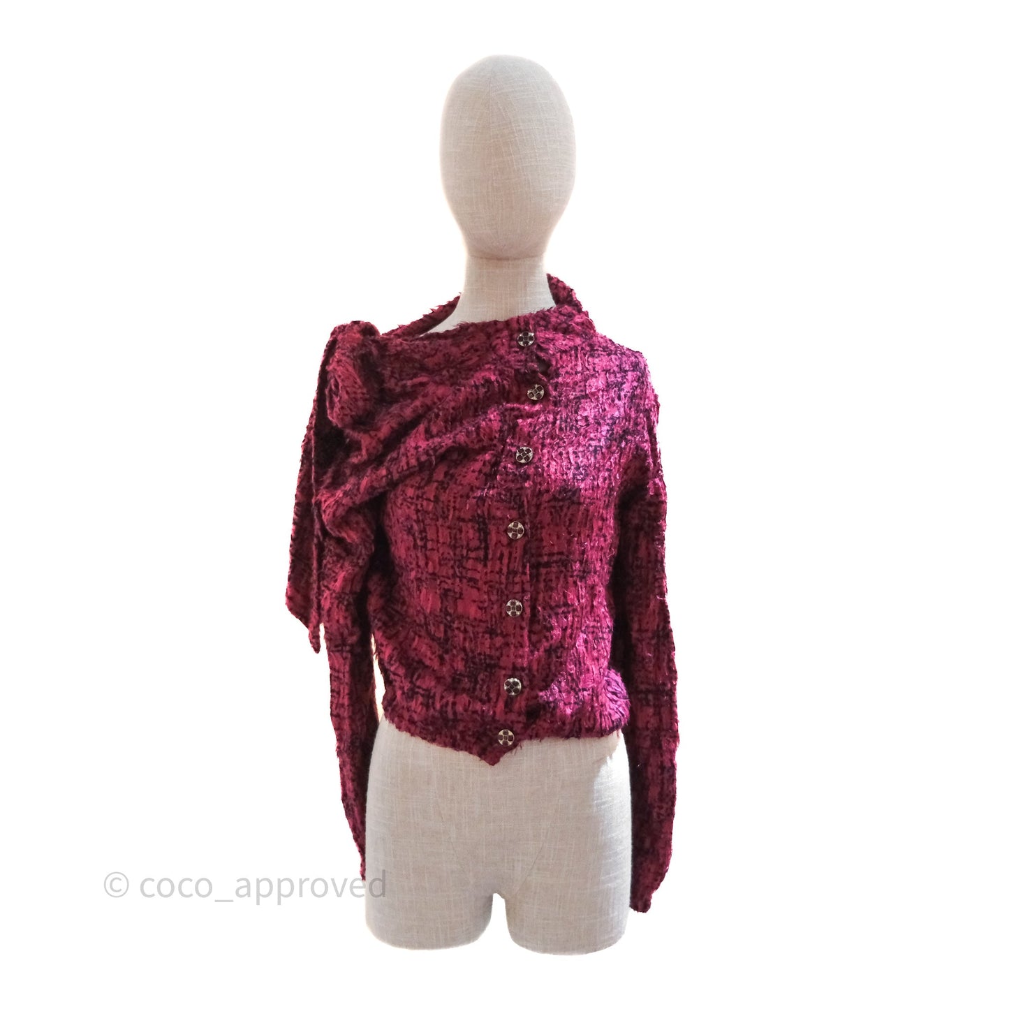 Chanel Bow Shirt Top Purple Size 36