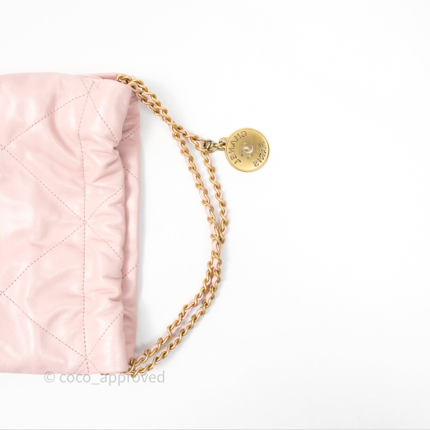 Chanel 22 Mini Bag Light Pink Crumpled Calfskin