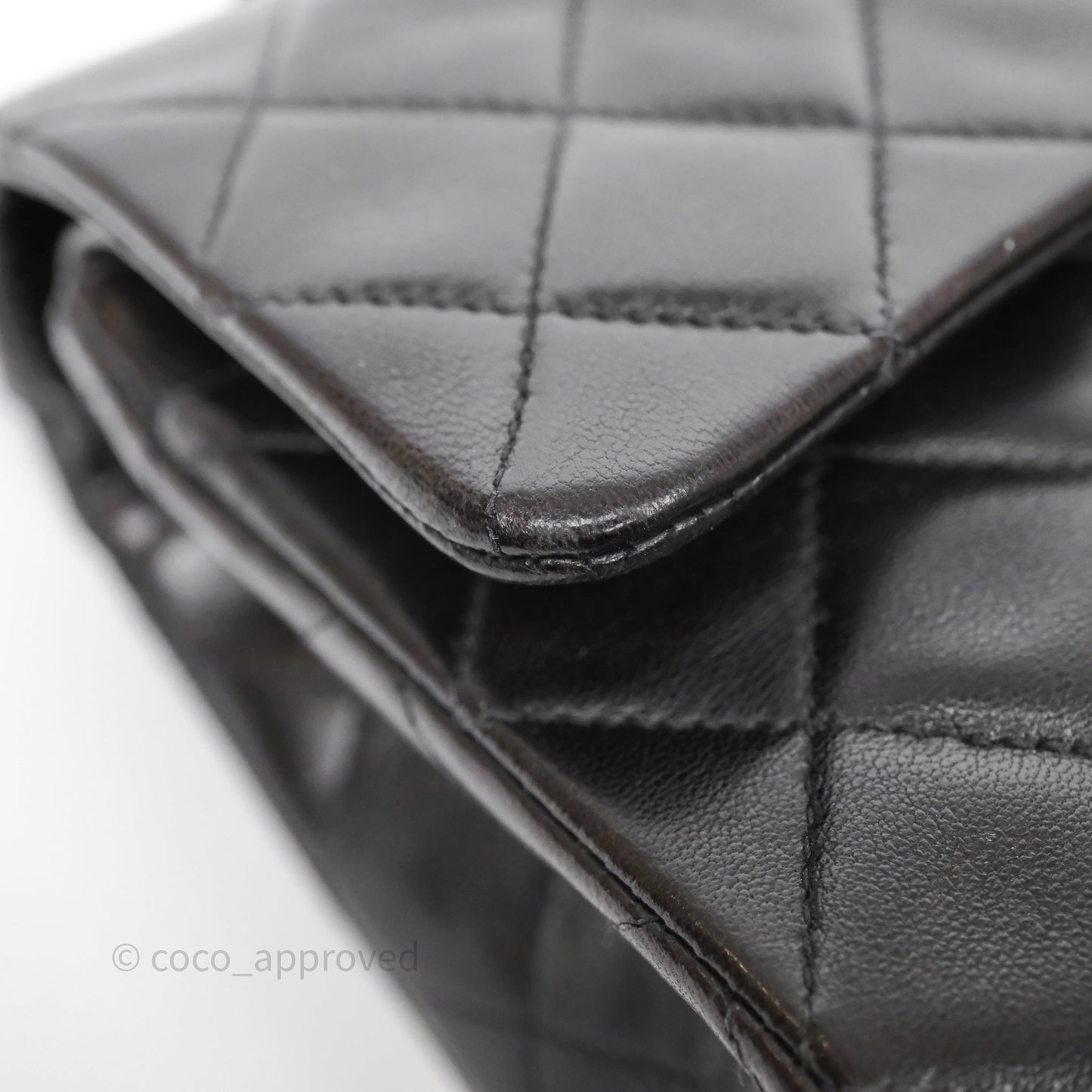 Chanel Vintage Small Classic Flap Black Lambskin 24K Gold Hardware