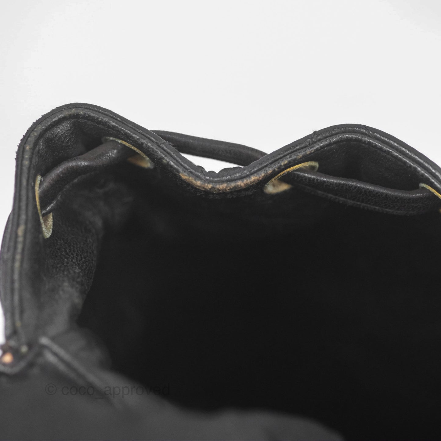 Chanel Vintage CC Duma Backpack Black Lambskin 24K Gold Hardware