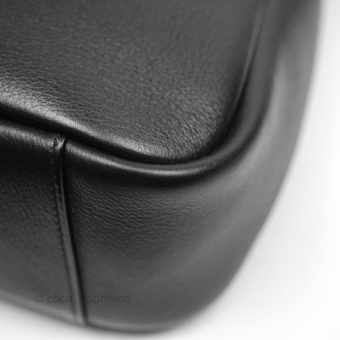 Saint Laurent LE 5 à 7 Supple Small Black Grained Leather Gold Hardware