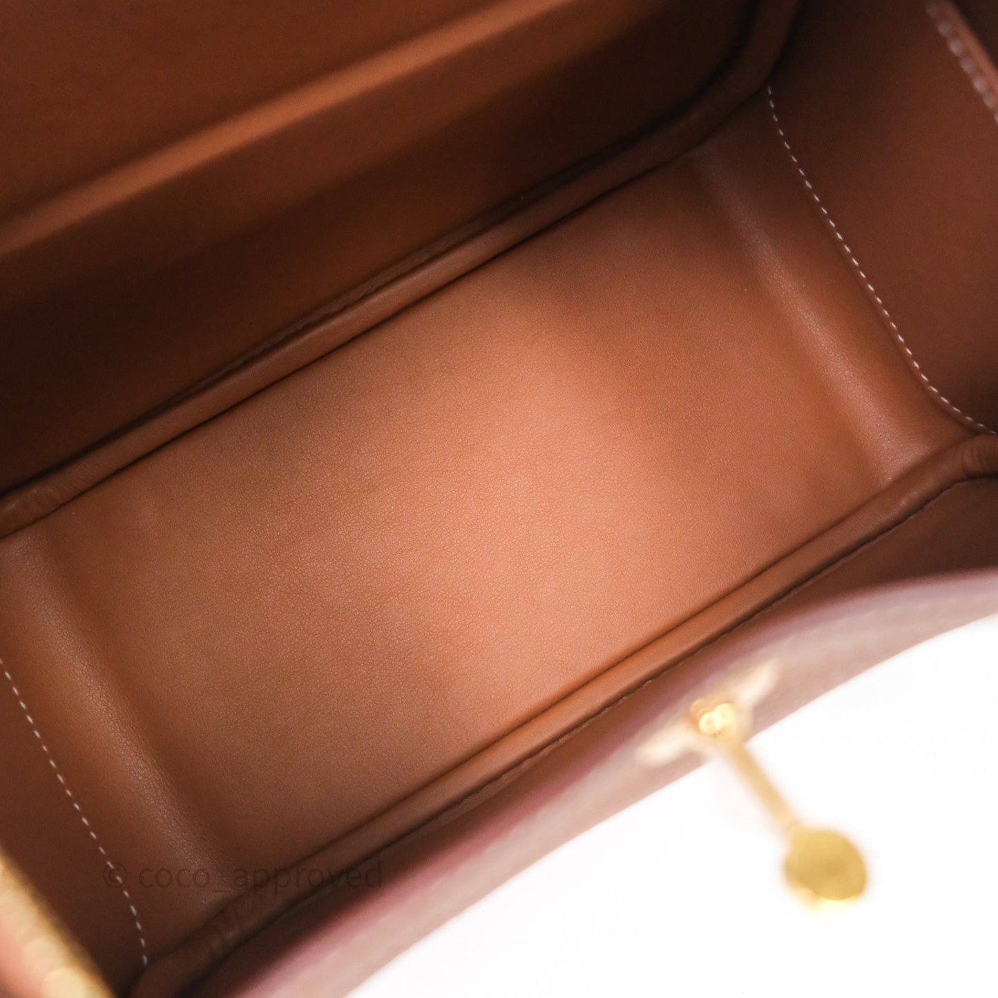 Hermès Mini Lindy 20 Gold Clemence Gold Hardware