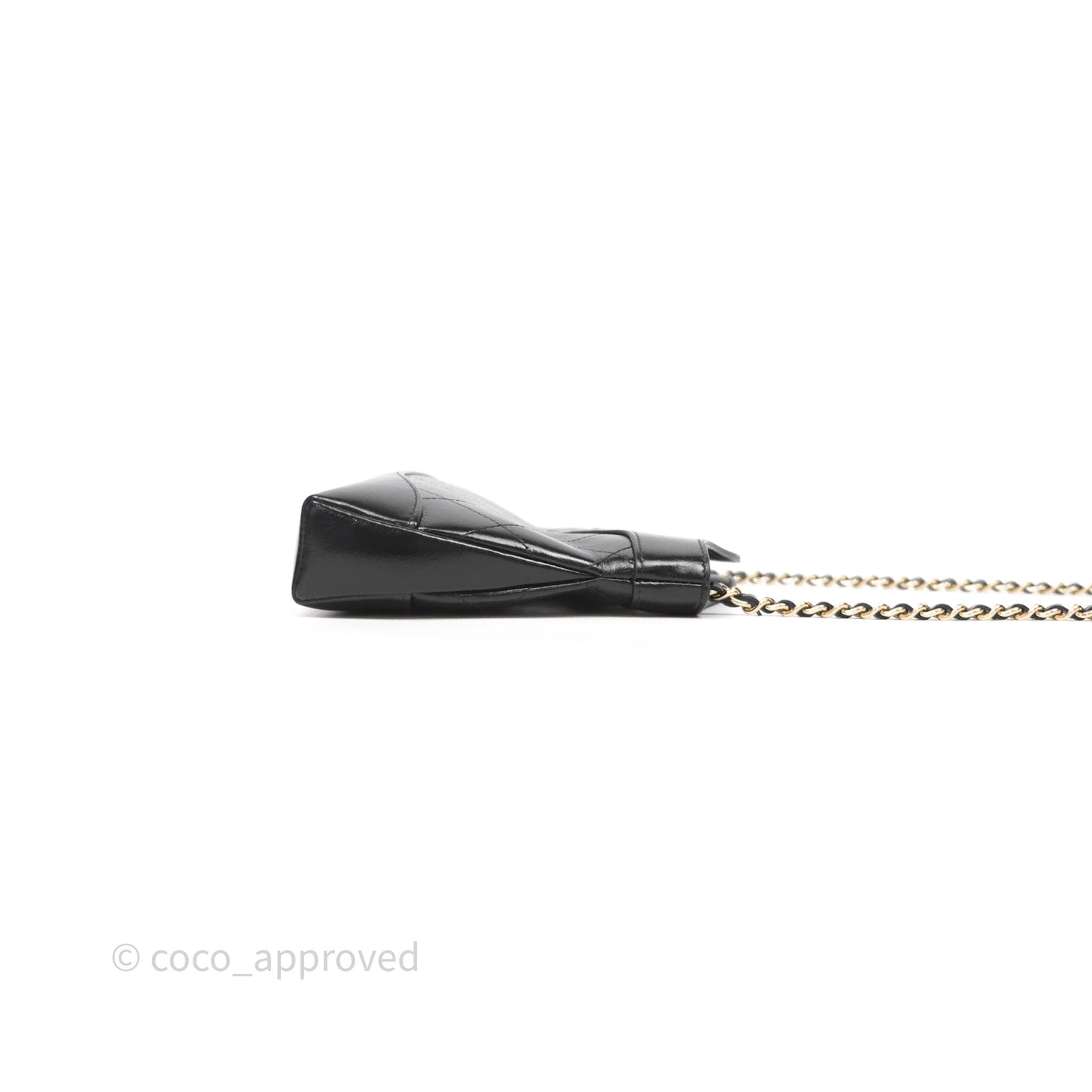 Chanel Nano 31 Black Shiny Calfskin Gold Hardware