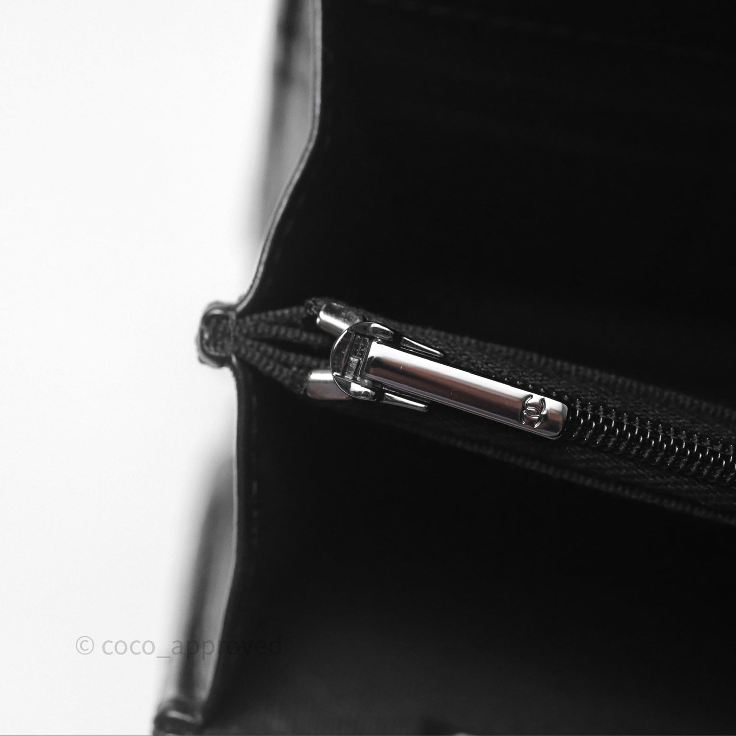 Chanel Mini Crystal Top Handle Wallet On Chain WOC Black Calfskin Gun Metal Hardware 23K