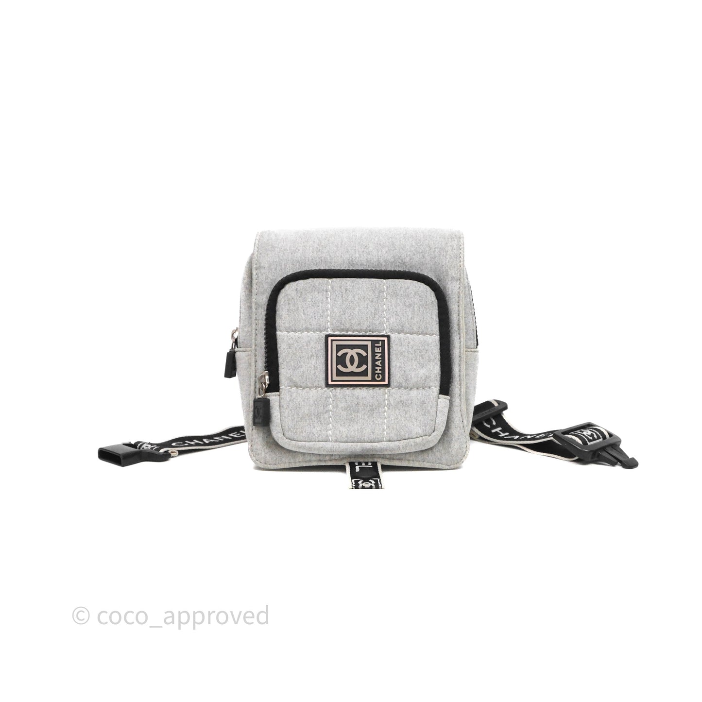 Chanel CC Logo Sport Waist Bag Grey