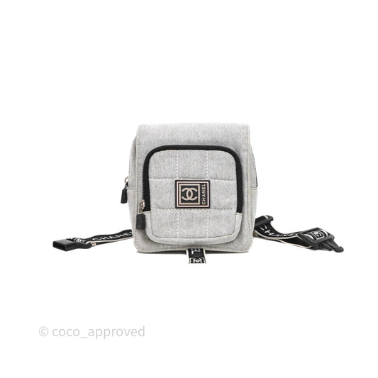 Chanel CC Logo Sport Waist Bag Grey