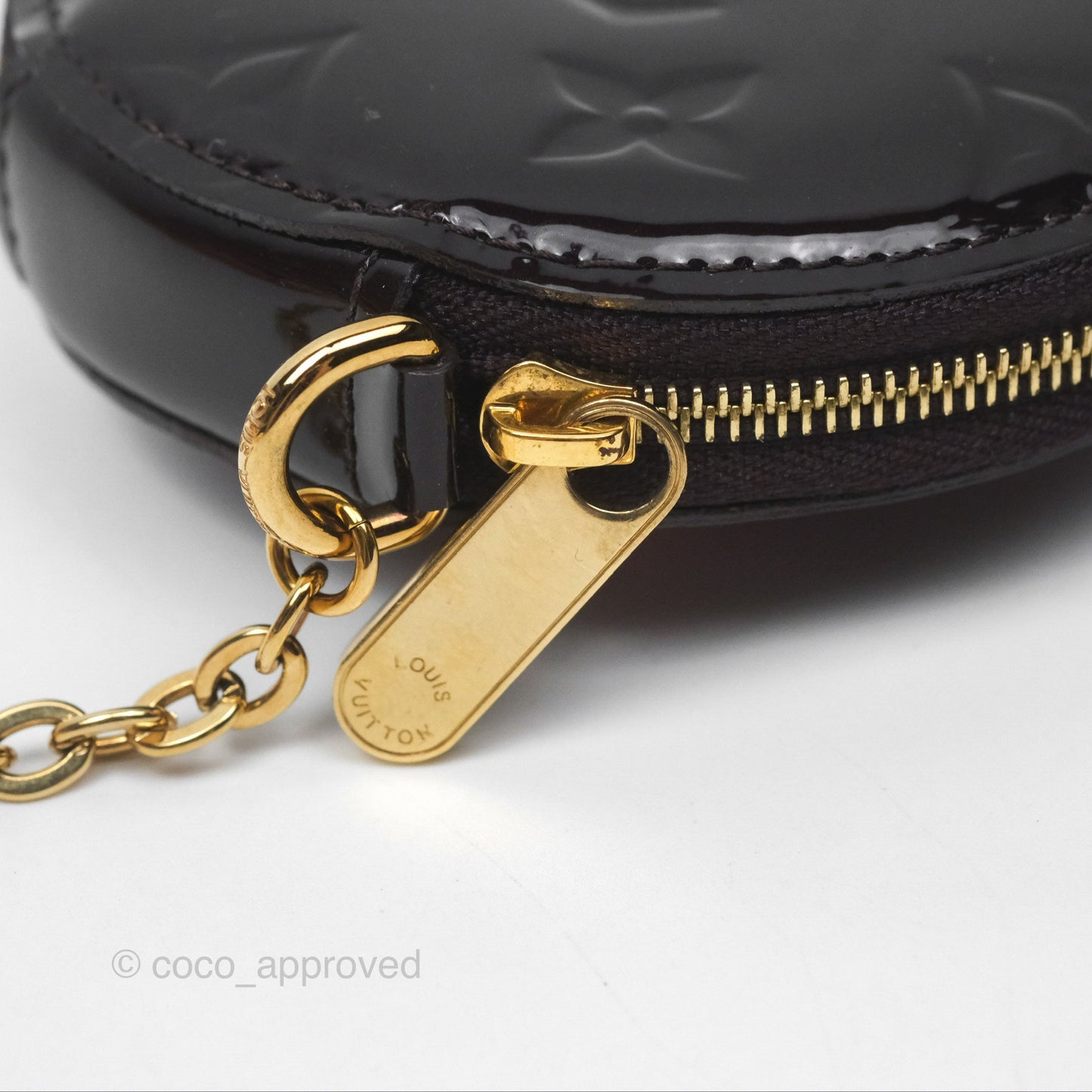 Louis Vuitton Porte Monnaie Rond Vernis Flower Wallet