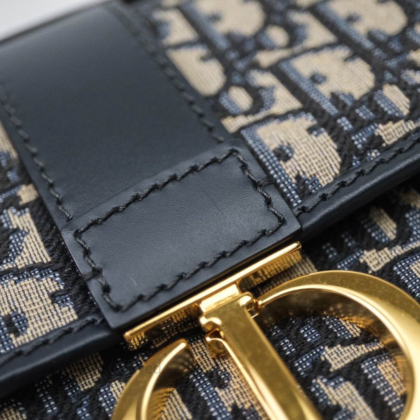Christian Dior 30 Montaigne Bag Blue Dior Oblique Jacquard