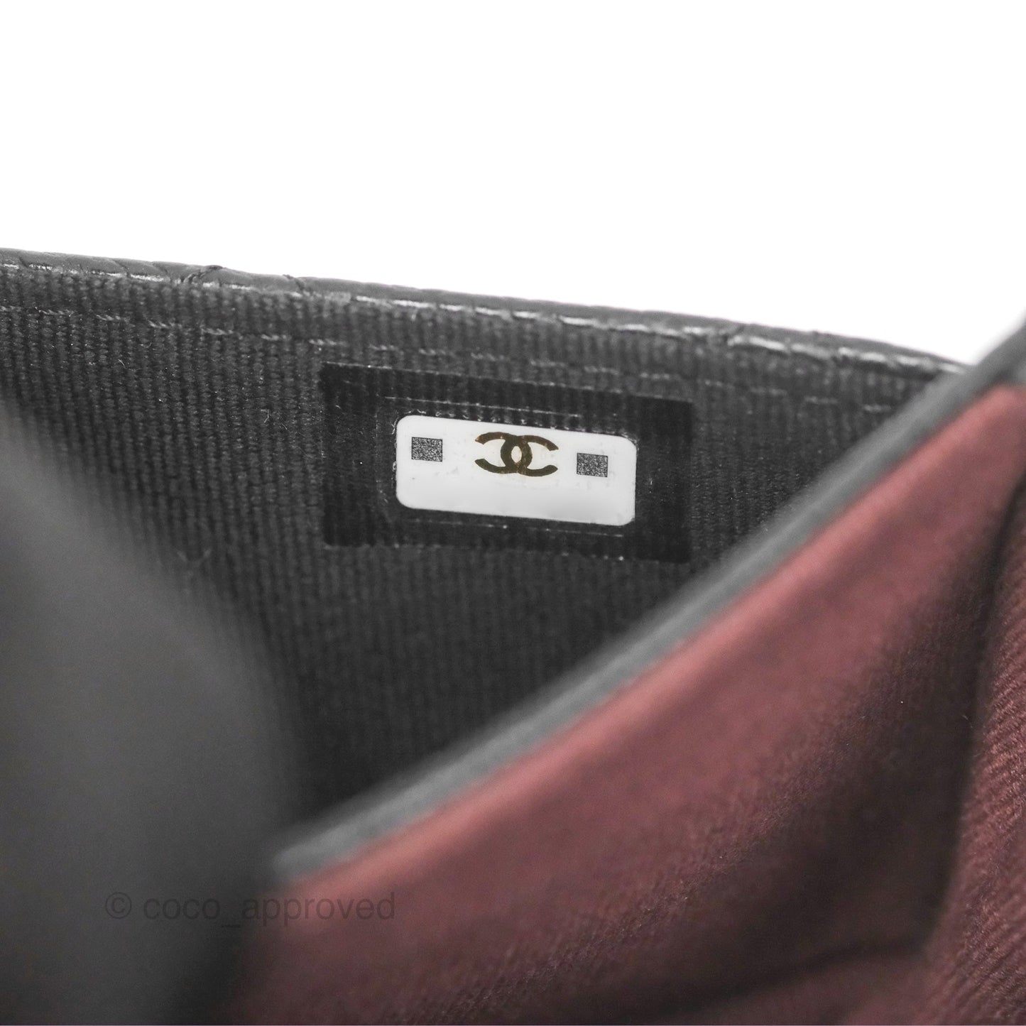 Chanel Classic Quilted Flap Card Holder Black Caviar Silver Hardware