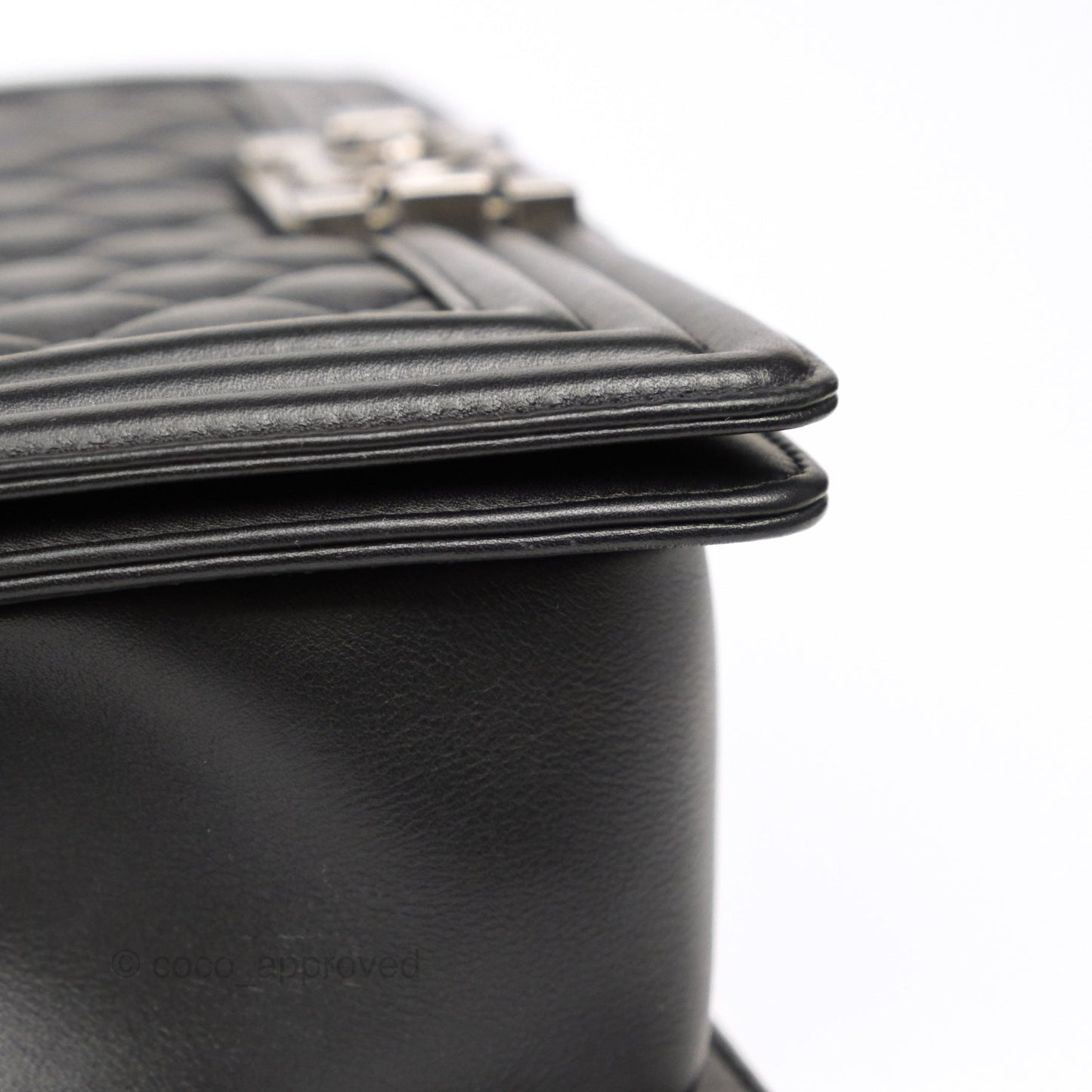 Chanel Medium Boy Quilted Black Calfskin Ruthenium Hardware