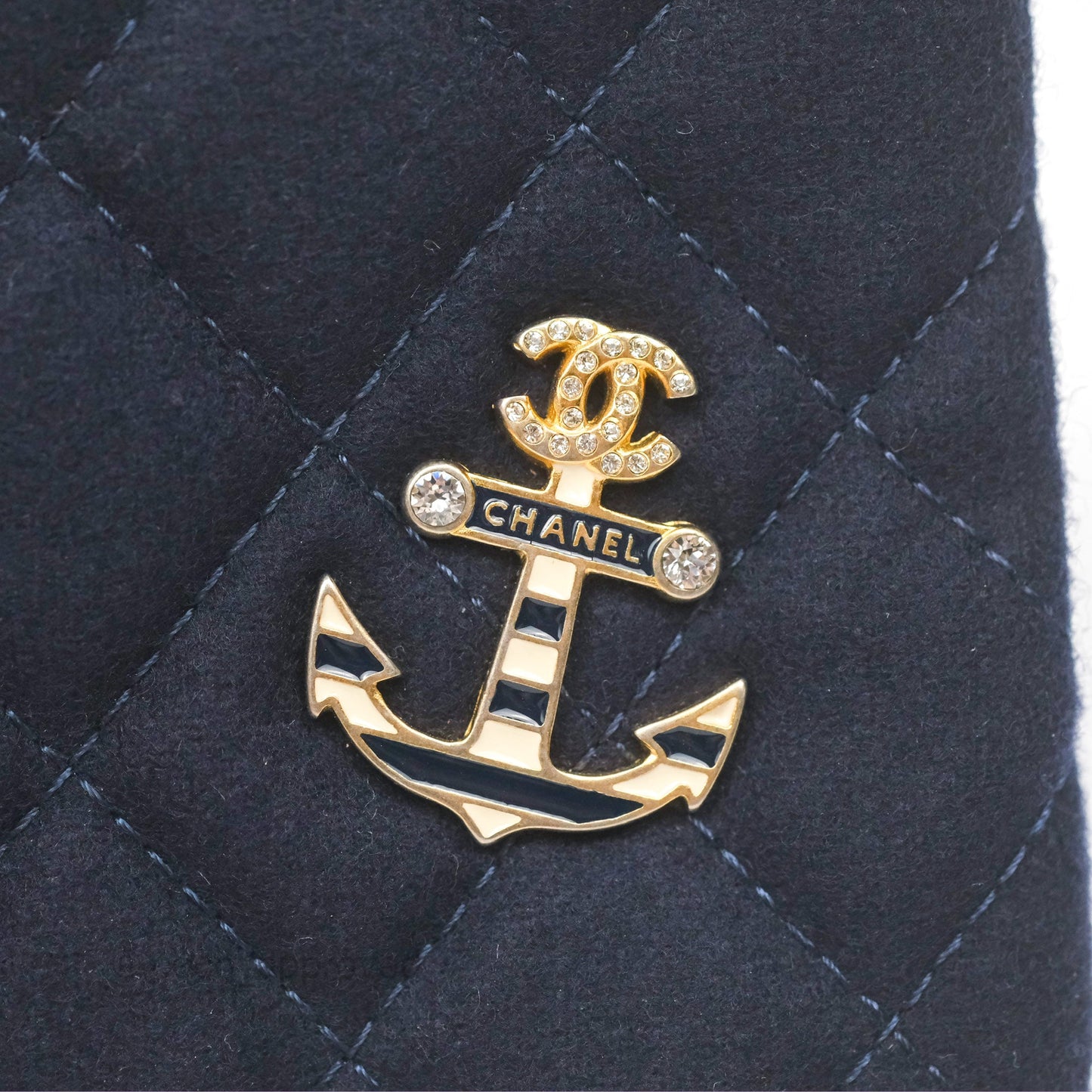 Chanel Coco Cruise Charms Mini O Case Navy Jersey