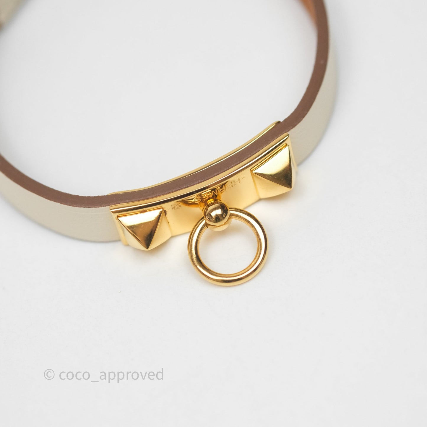 Hermès Rivale Mini Bracelet Nata Swift Gold Hardware